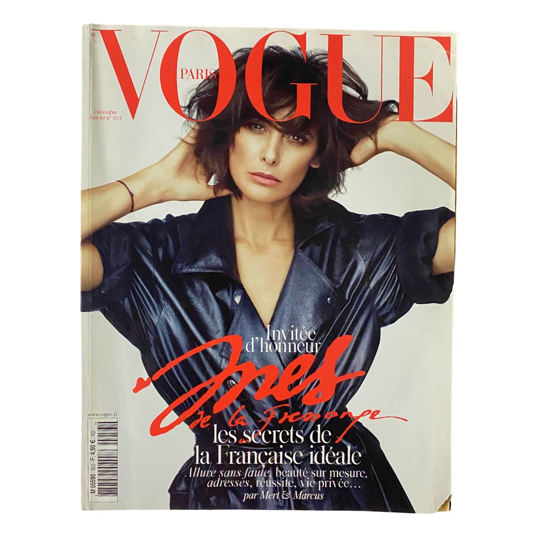 Vogue Paris Magazine December 2014 featuring Inès De La Fressange on the cover, showcasing elegant fashion and style.