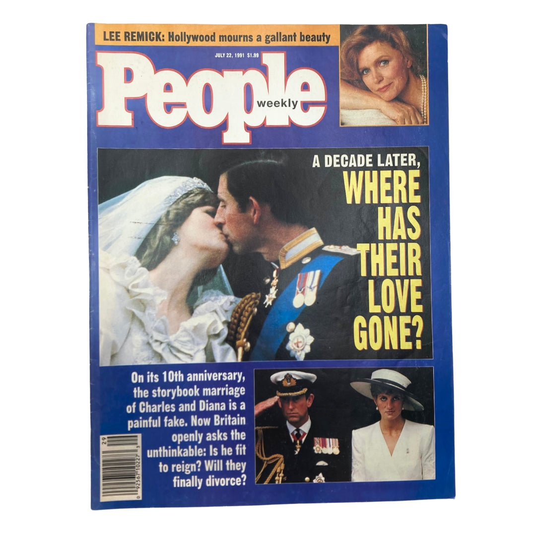 People Weekly Magazine July 22 1991 featuring Prince Charles and Princess Diana on the cover, exploring their marriage's challenges with headlines about love and royal life.