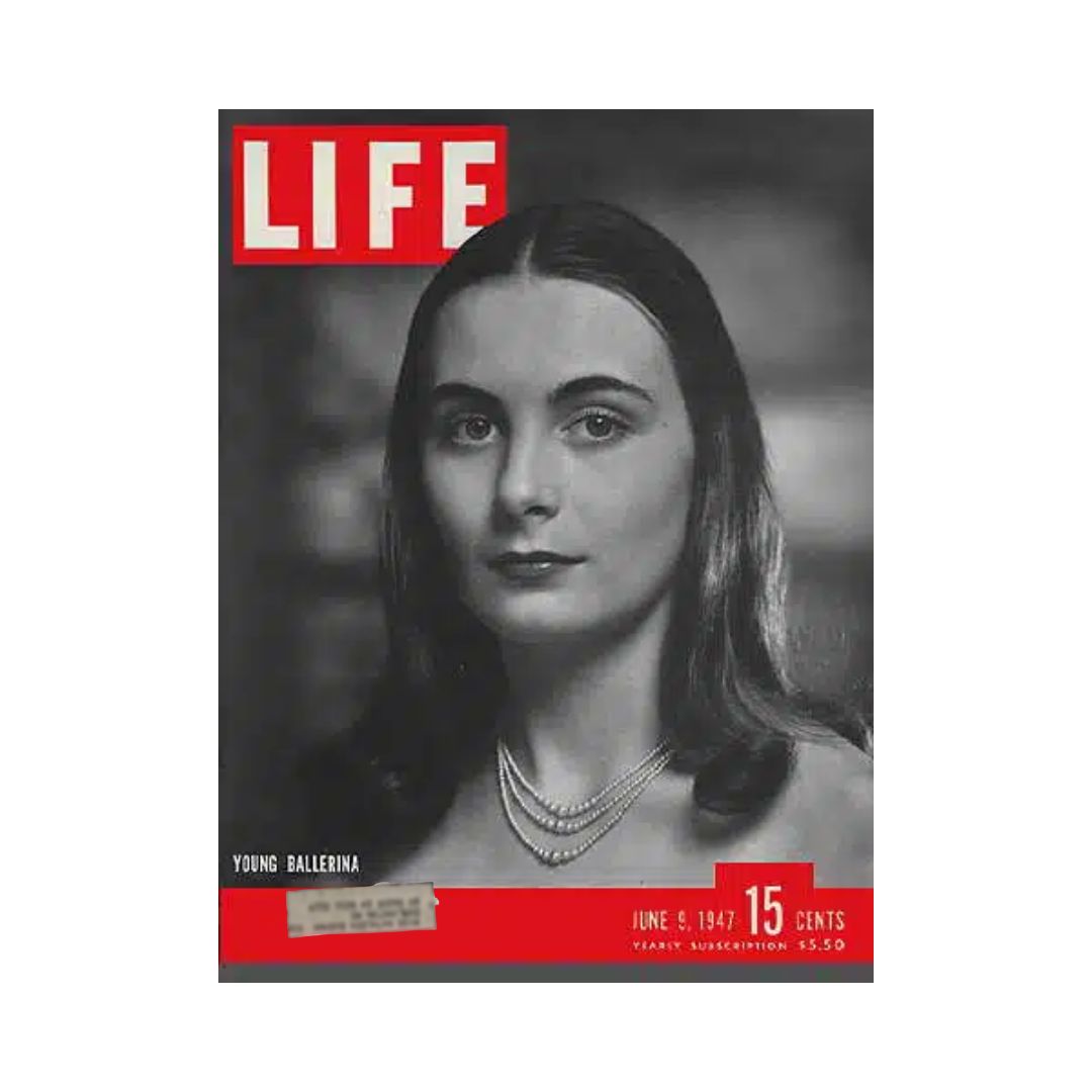 Cover of VTG Life Magazine from June 9, 1947 featuring a Young Ballerina, capturing the elegance of dance and offering a glimpse into the cultural ambiance of the late 1940s.