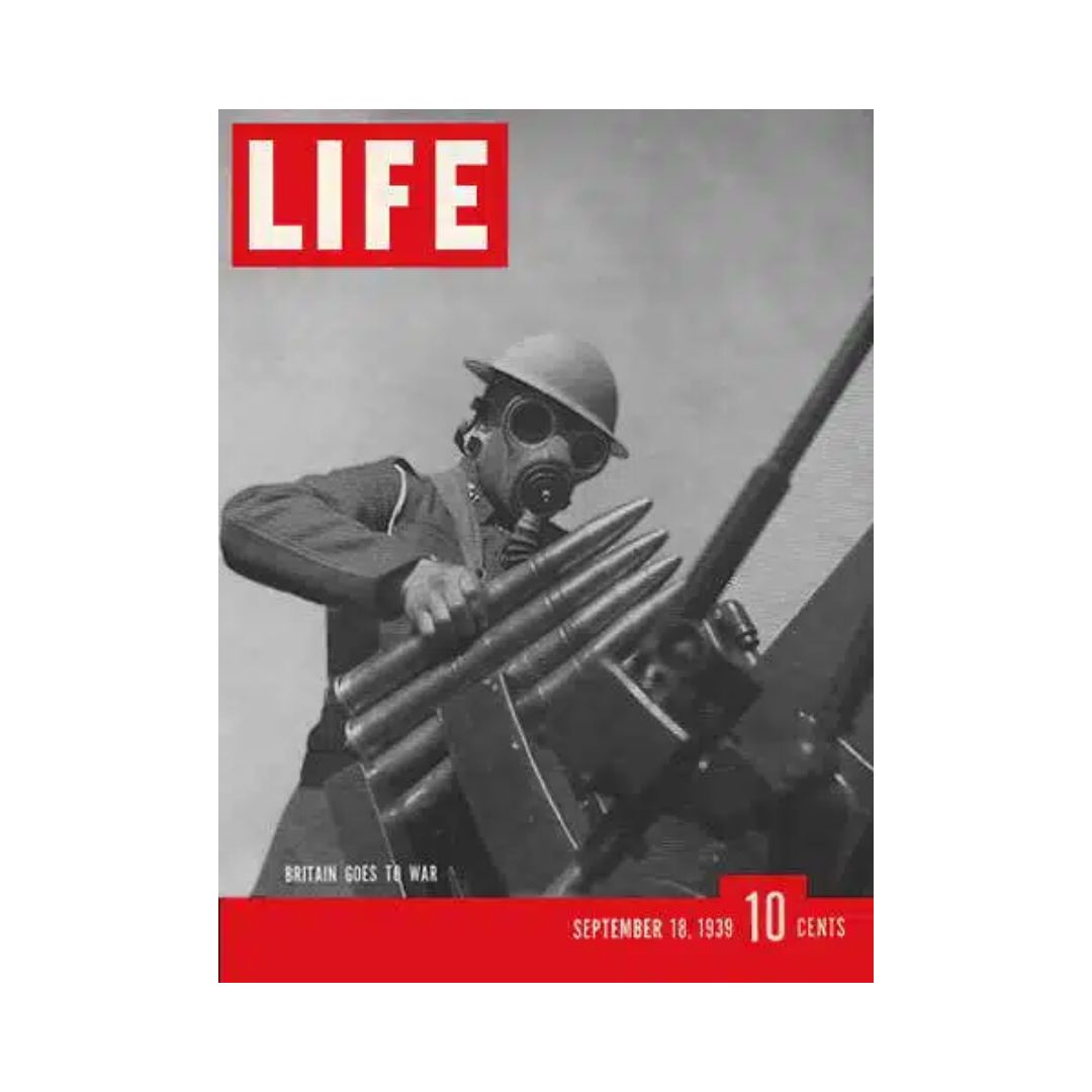 Life Magazine September 18, 1939: Britain Goes To War - Historic WWII Collectible Issue