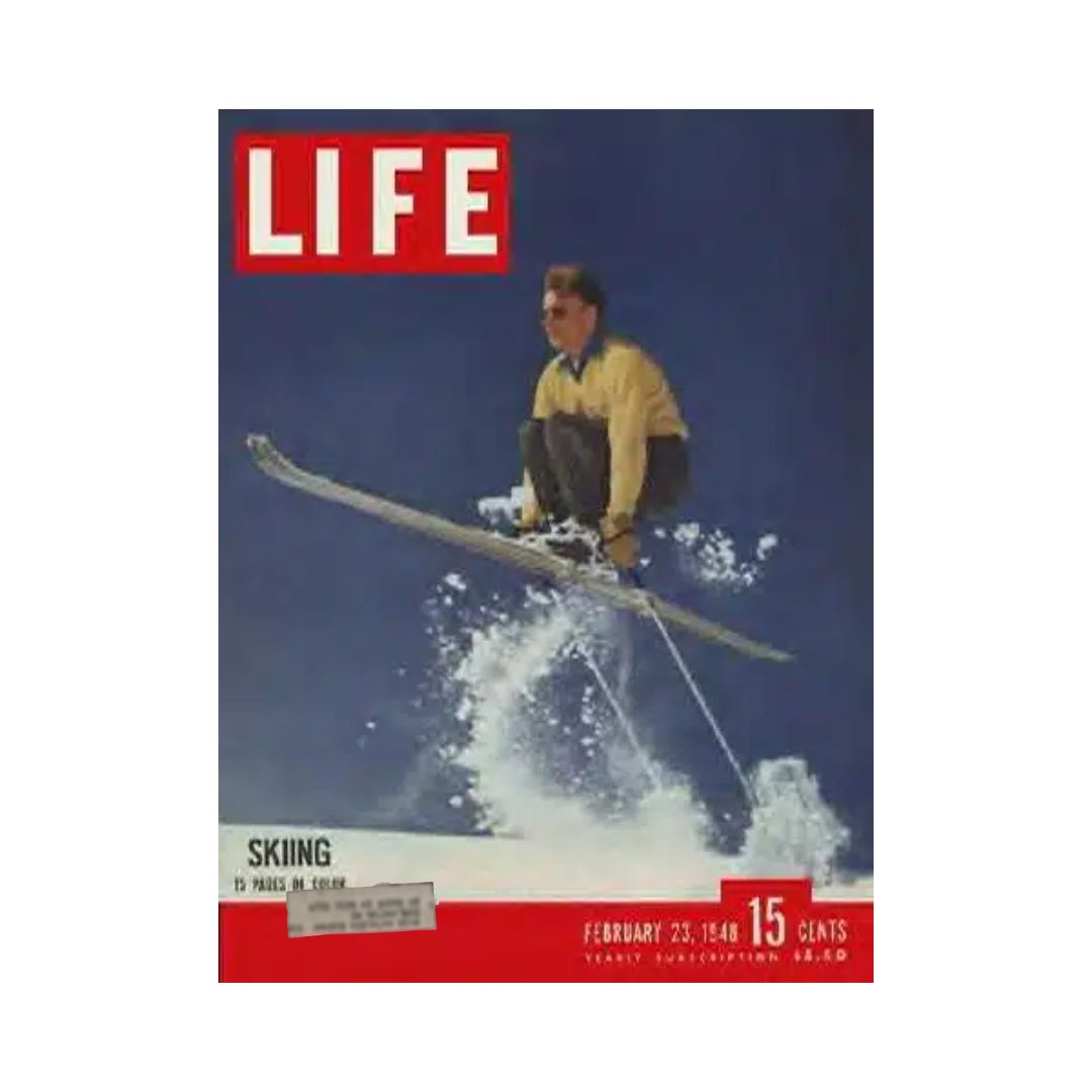 Life Magazine February 23, 1948 - Oregon Ski Resort & Vintage Skiing Photography by Ralph Crane