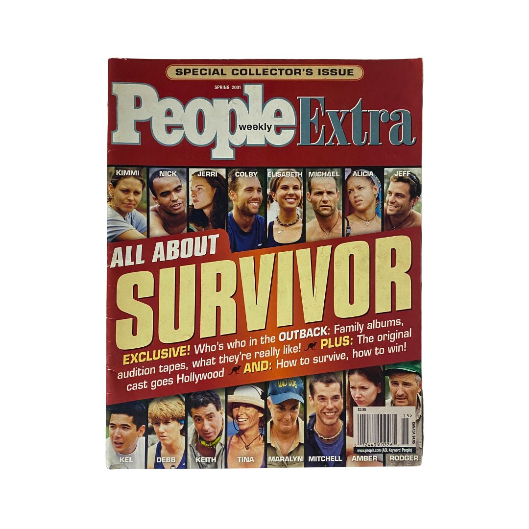 Cover of People Weekly Extra Magazine Spring 2001 All About Survivor, featuring cast members of Survivor and highlighting the show's impact.