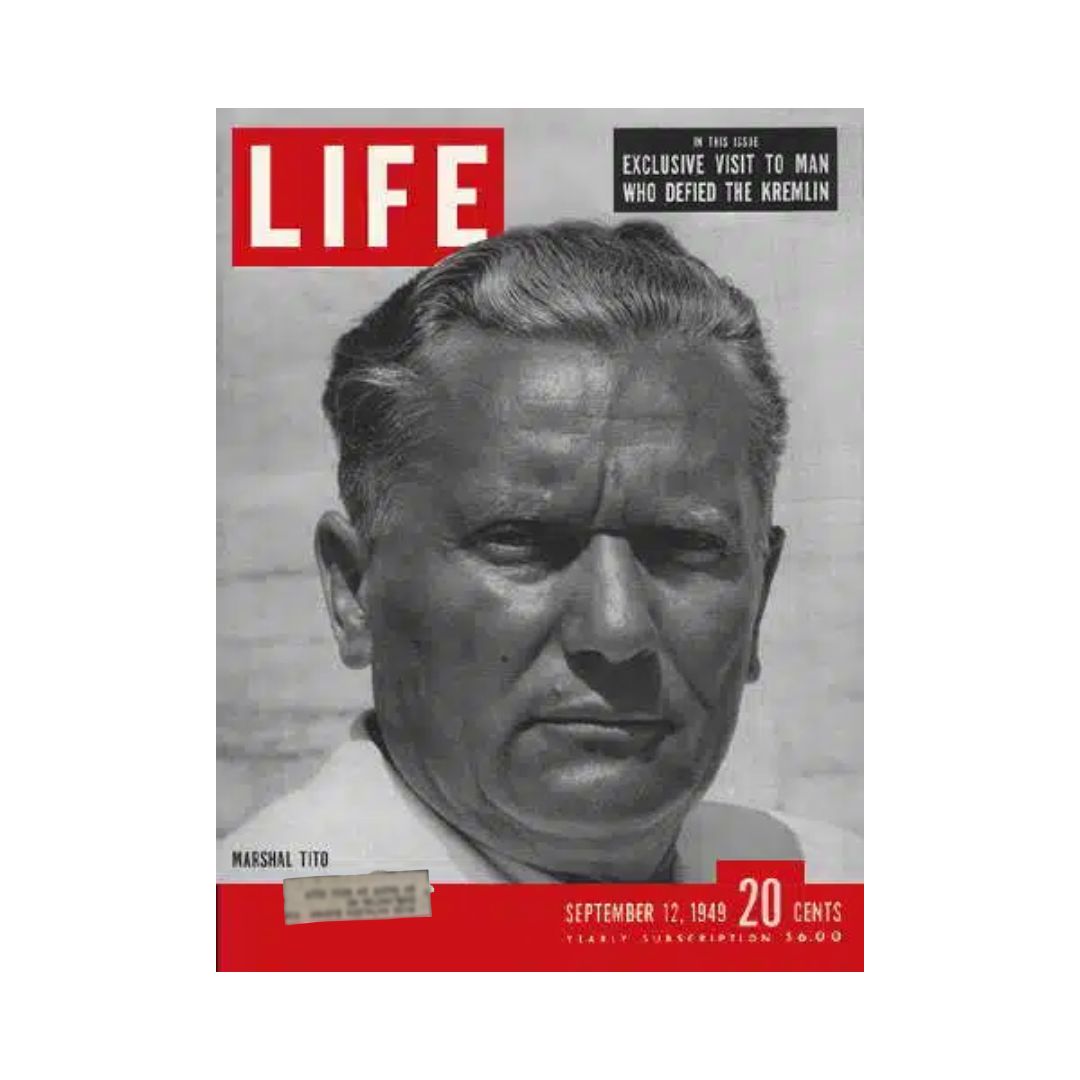 VTG Life Magazine September 12, 1949 featuring an image of Marshal Tito, Yugoslav politician, reflecting a significant historical moment.