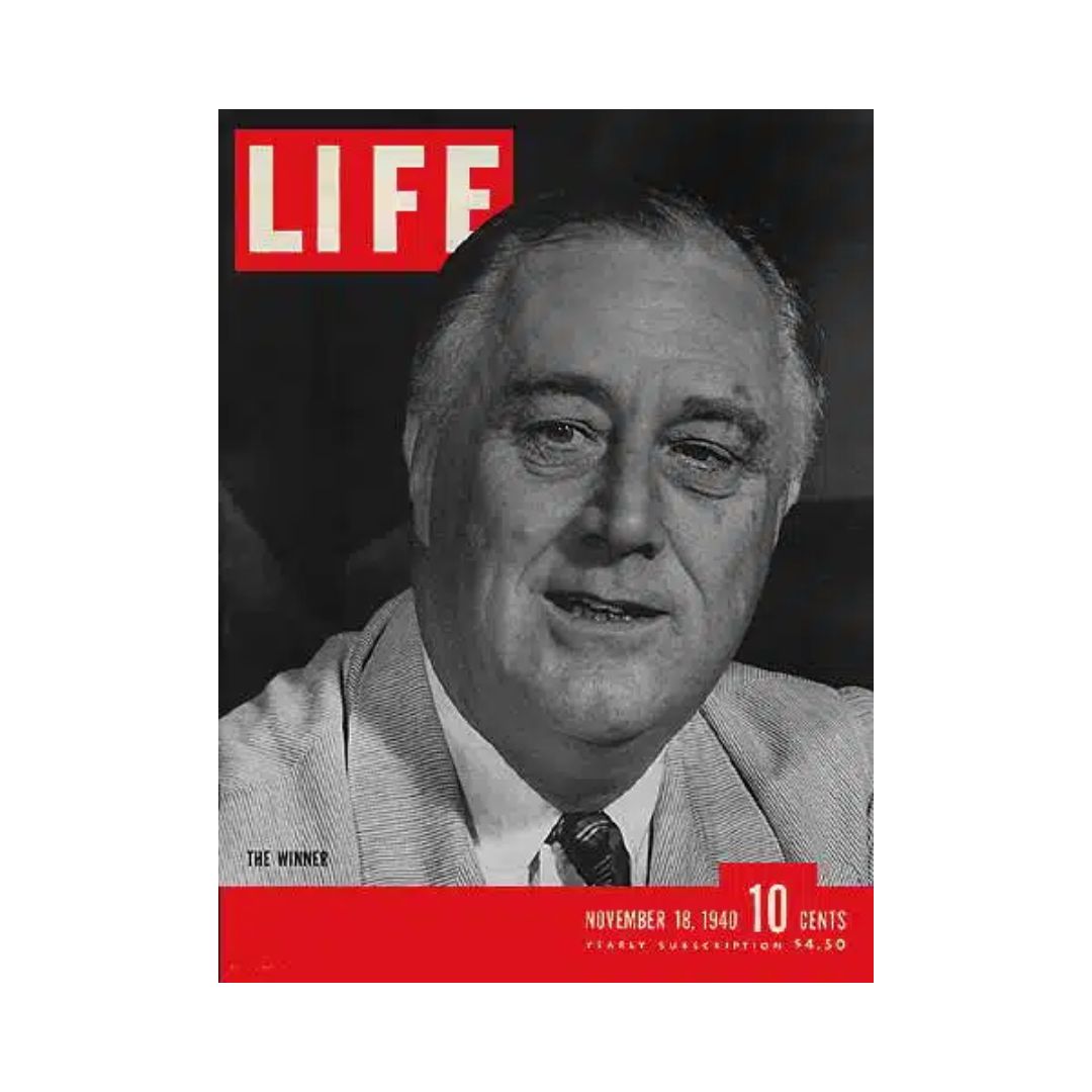 Life Magazine November 18, 1940 Featuring Roosevelt's Historic 3rd Term Election Victory
