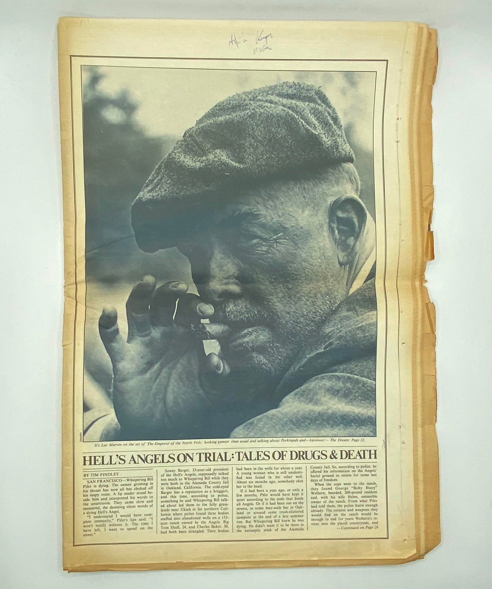 Rolling Stone Magazine December 21 1972 Issue No. 124 with an article titled 'Hell's Angels on Trial: Tales of Drugs & Death', reflecting on cultural issues of the era.