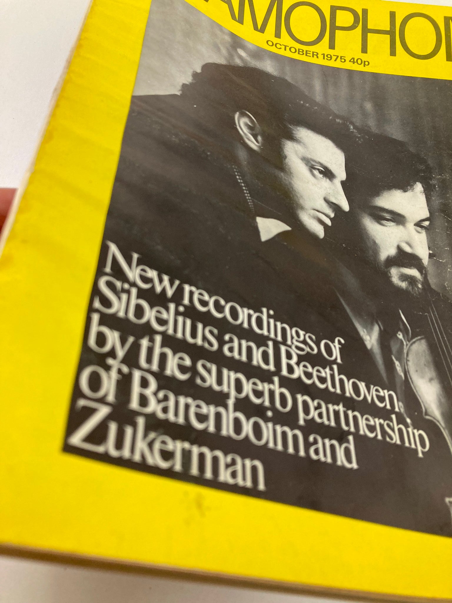VTG Gramophone Magazine October 1975 Vol 53 #629 Barenboim & Zukerman No Label
