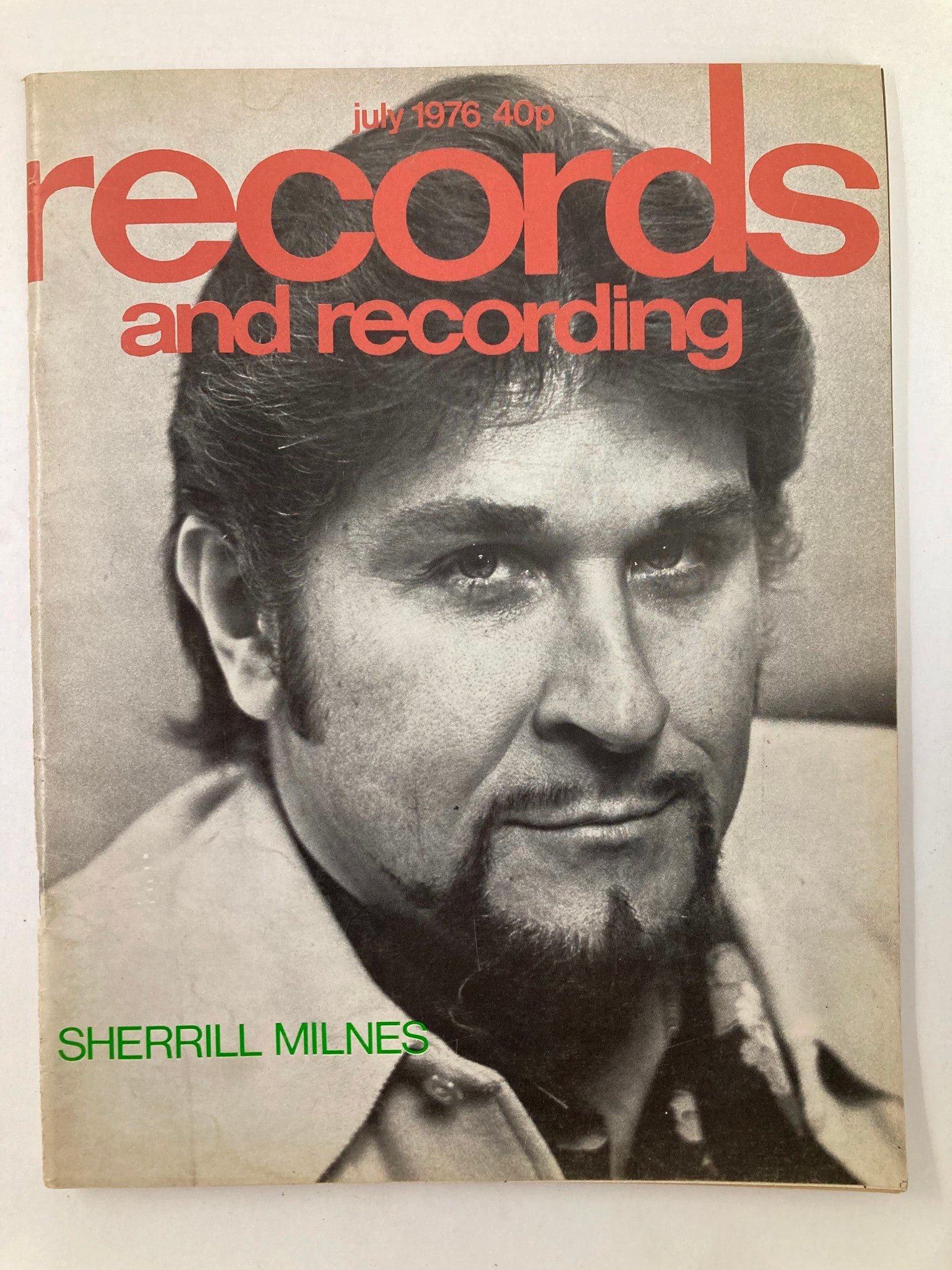 Cover of VTG Records & Recording Magazine July 1976 featuring Sherrill Milnes, showcasing the vintage aesthetic and iconic design of the publication.