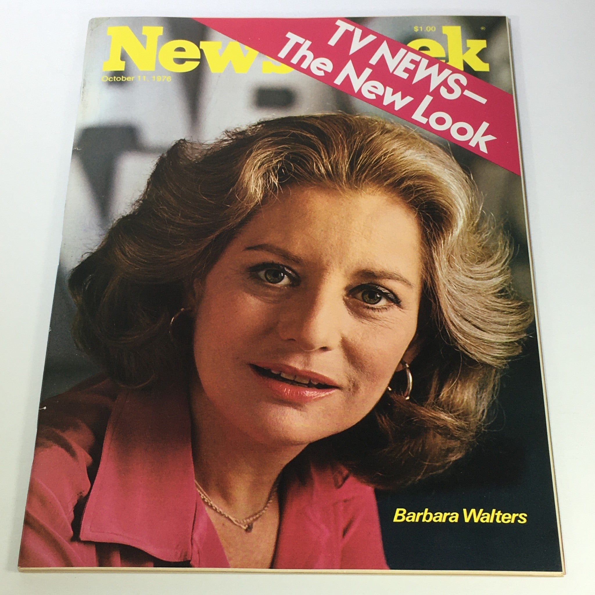 VTG Newsweek Magazine October 11 1976 featuring Barbara Walters on the cover, highlighting TV news and the new look, capturing a significant moment in 1970s journalism history.