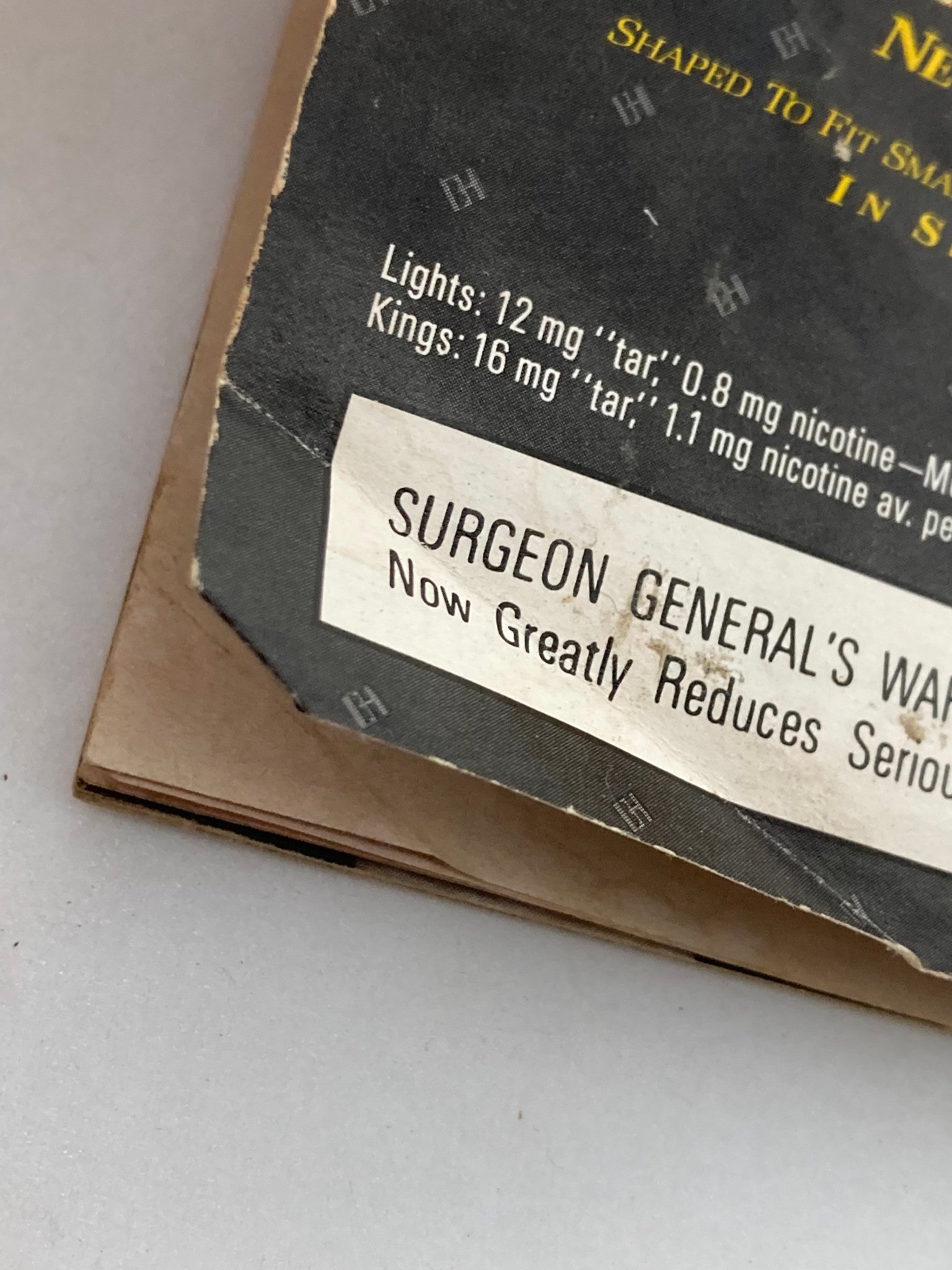 Detail of the back cover of VTG Jet Magazine October 12 1982 Vol 82 #25, showing a Surgeon General's warning on tobacco.