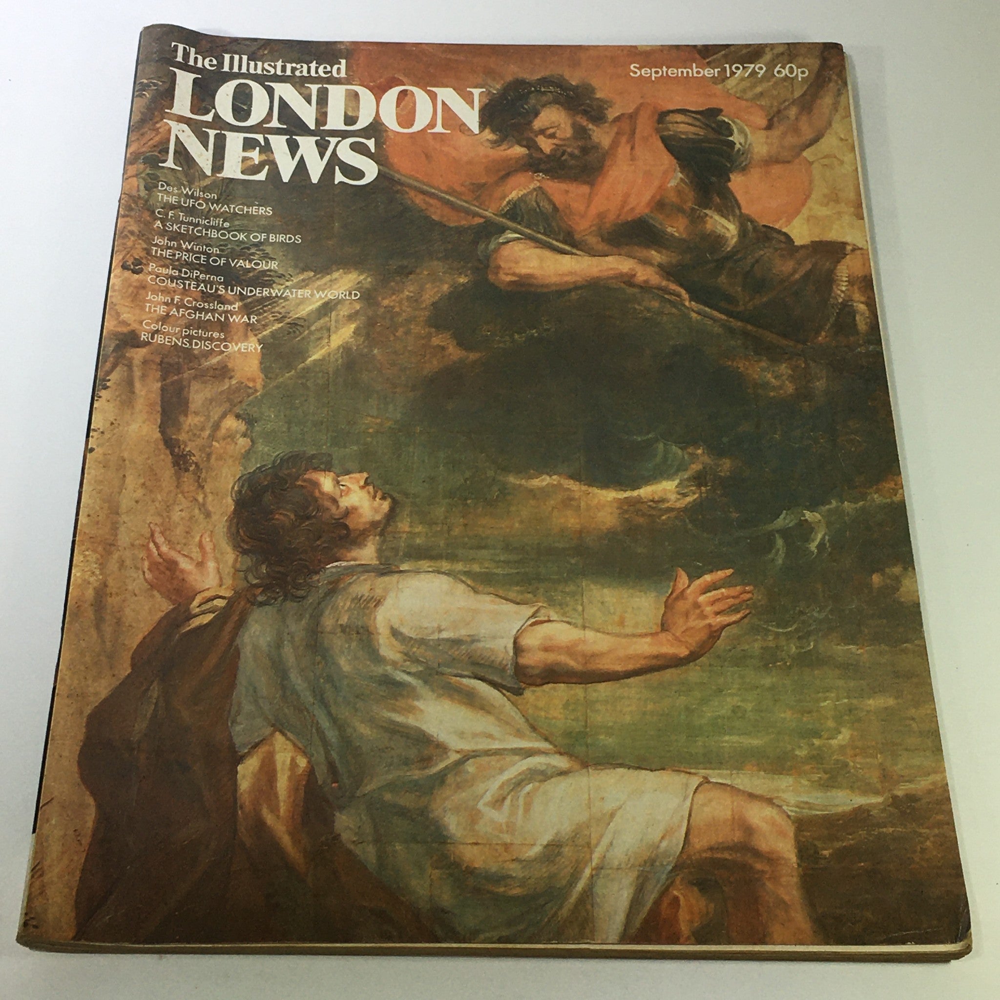 Cover of the VTG The Illustrated London News Magazine September 1979, showcasing a classic artwork with dramatic imagery and text highlighting articles by Des Wilson and others.