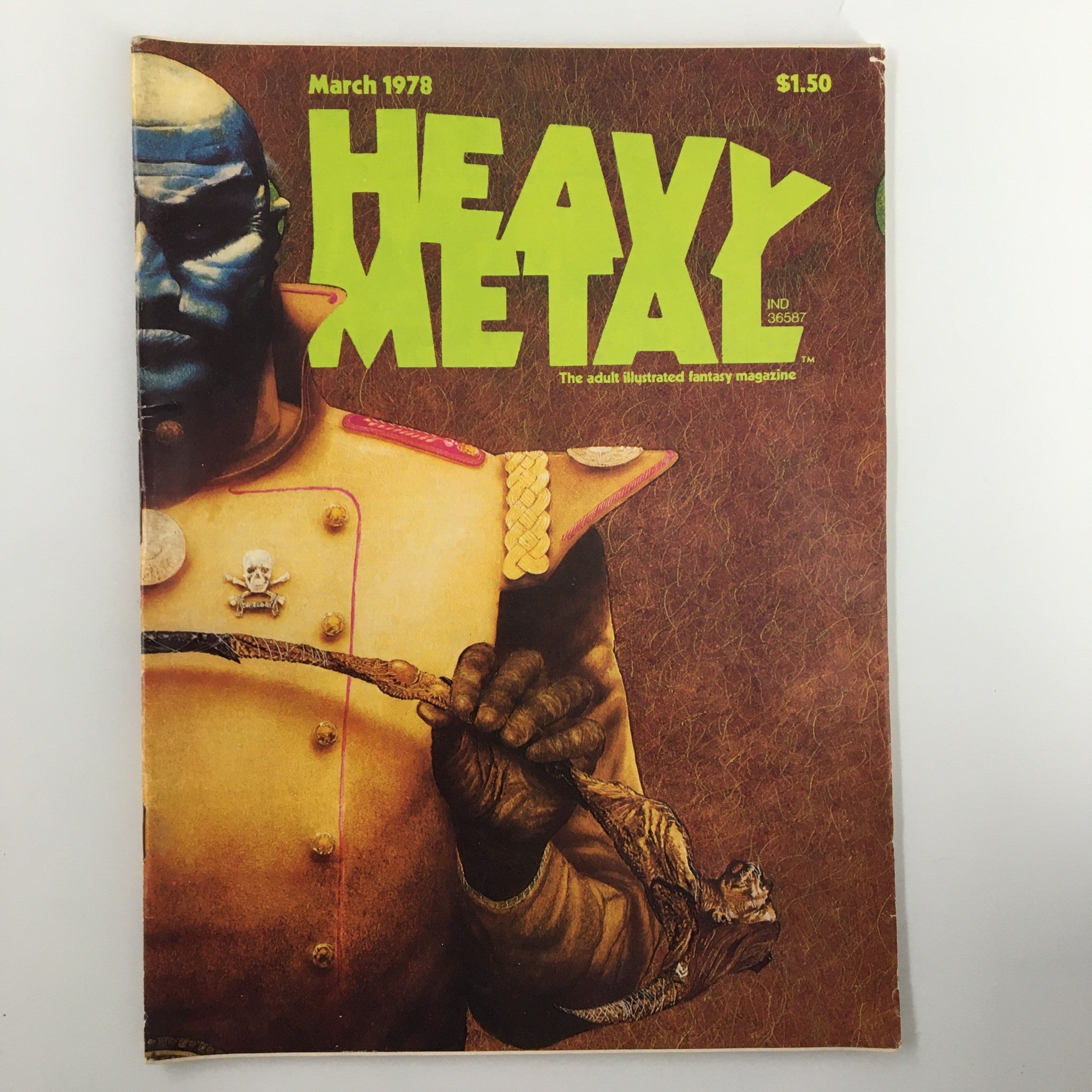 Cover of VTG Heavy Metal Magazine from March 1978, Vol I #12 titled 'Colonel Killing', featuring a bold illustration and prominent title in green font.