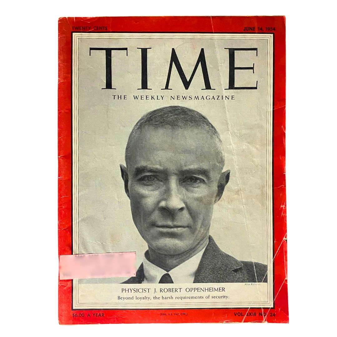 Time Magazine June 14, 1954 Physicist J. Robert Oppenheimer Cover