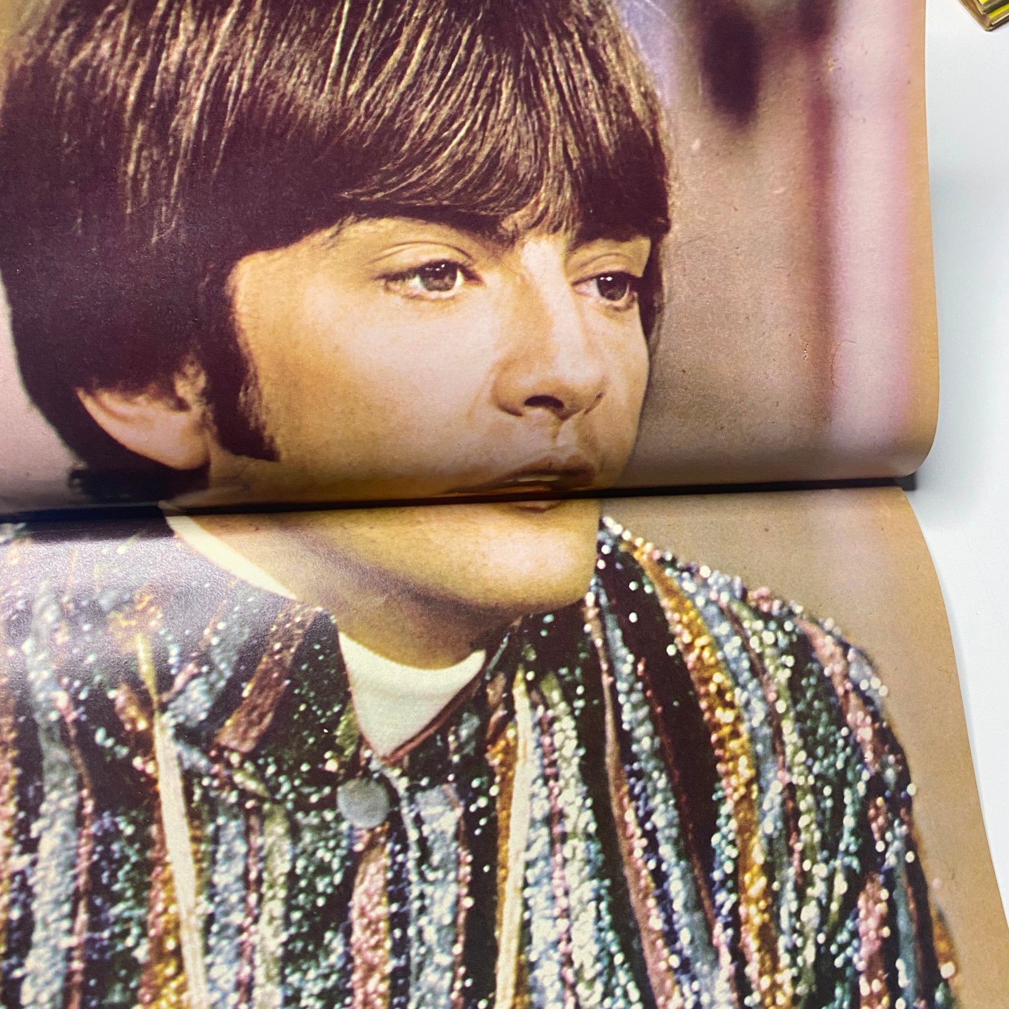 Close-up photo of Paul McCartney in Teen Screen Magazine September 1968, highlighting his style and features.