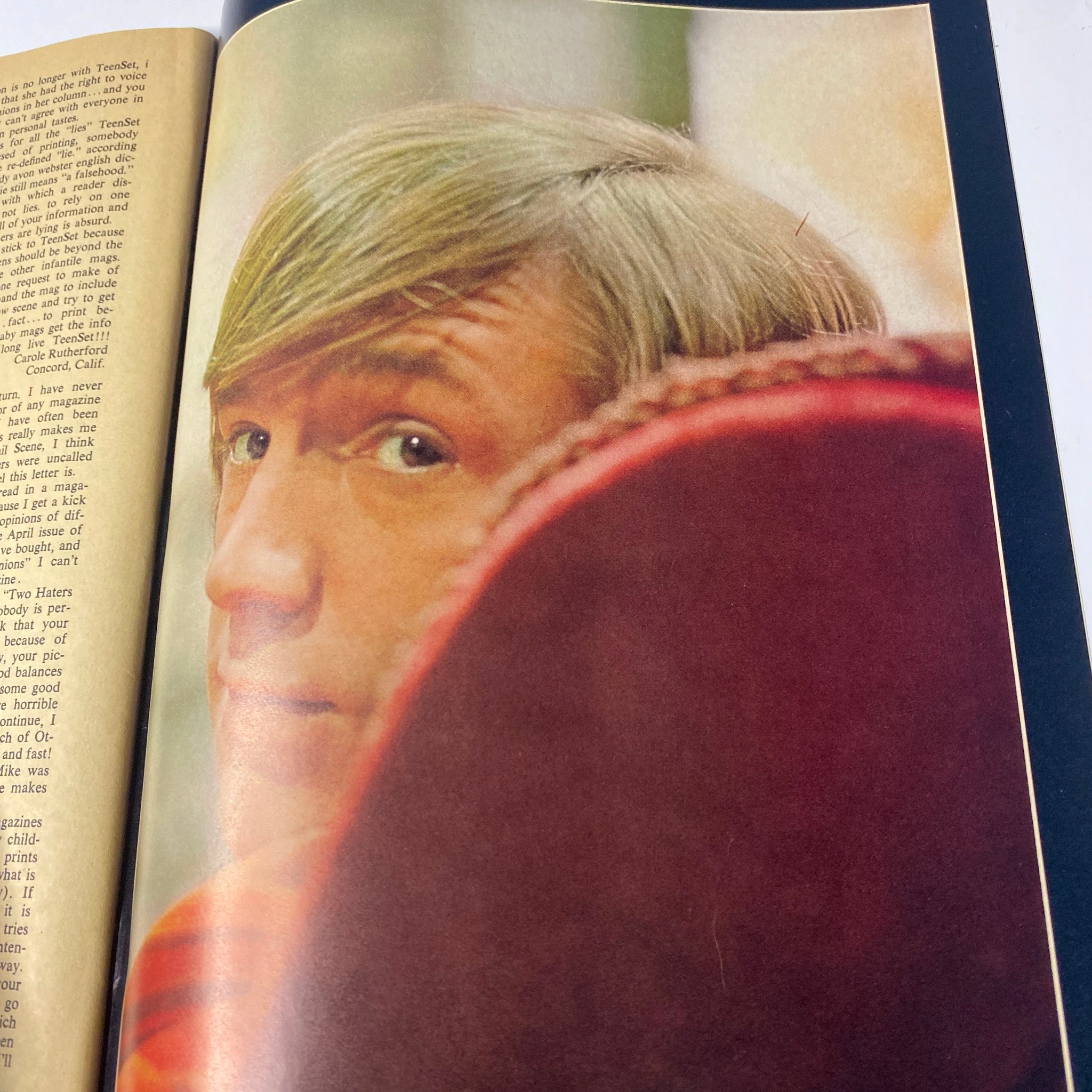 Close-up image of a member of The Monkees in profile from Teen Set Magazine July 1967.