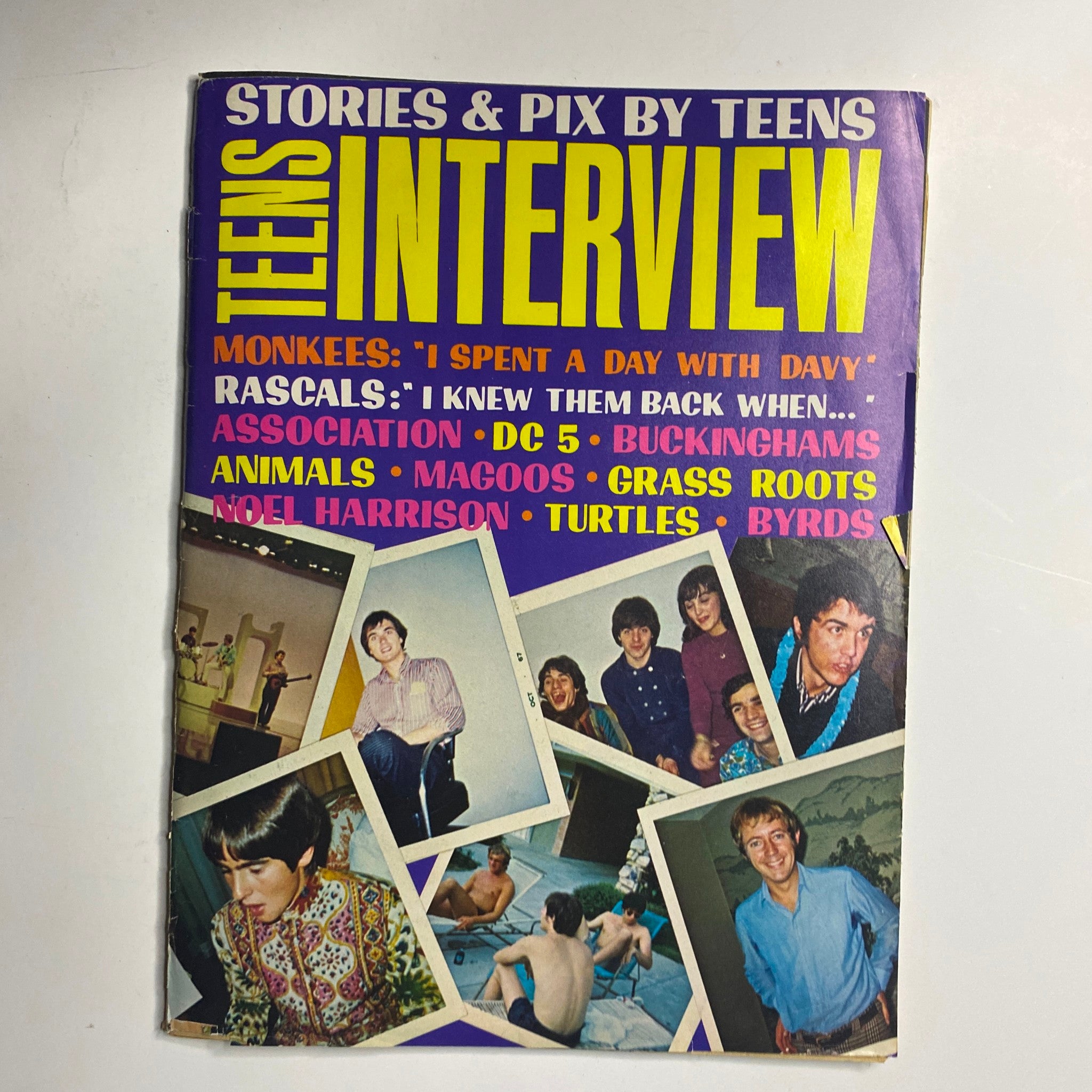 Cover of Teen Date Book Magazine March 1968 featuring interview stories and photos of The Monkees and other teen idols.