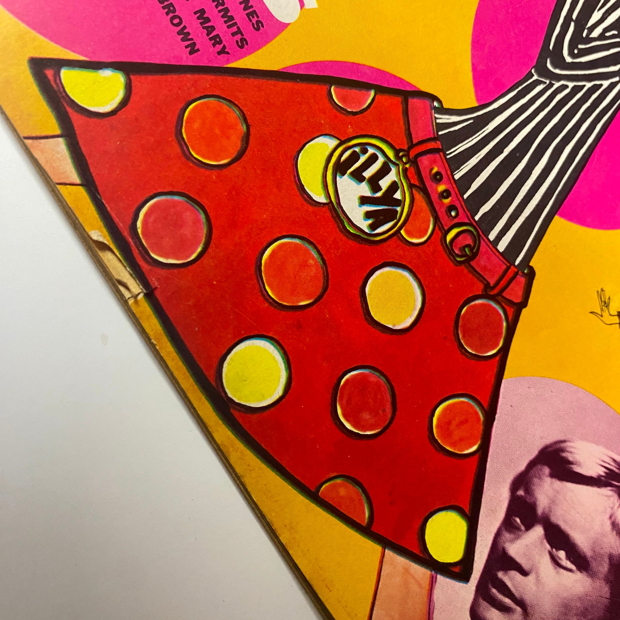 Cover detail from Datebook Magazine Spring 1966 Vol. 5 No. 6 – All About The Beatles, featuring vibrant colors and a playful graphic design.