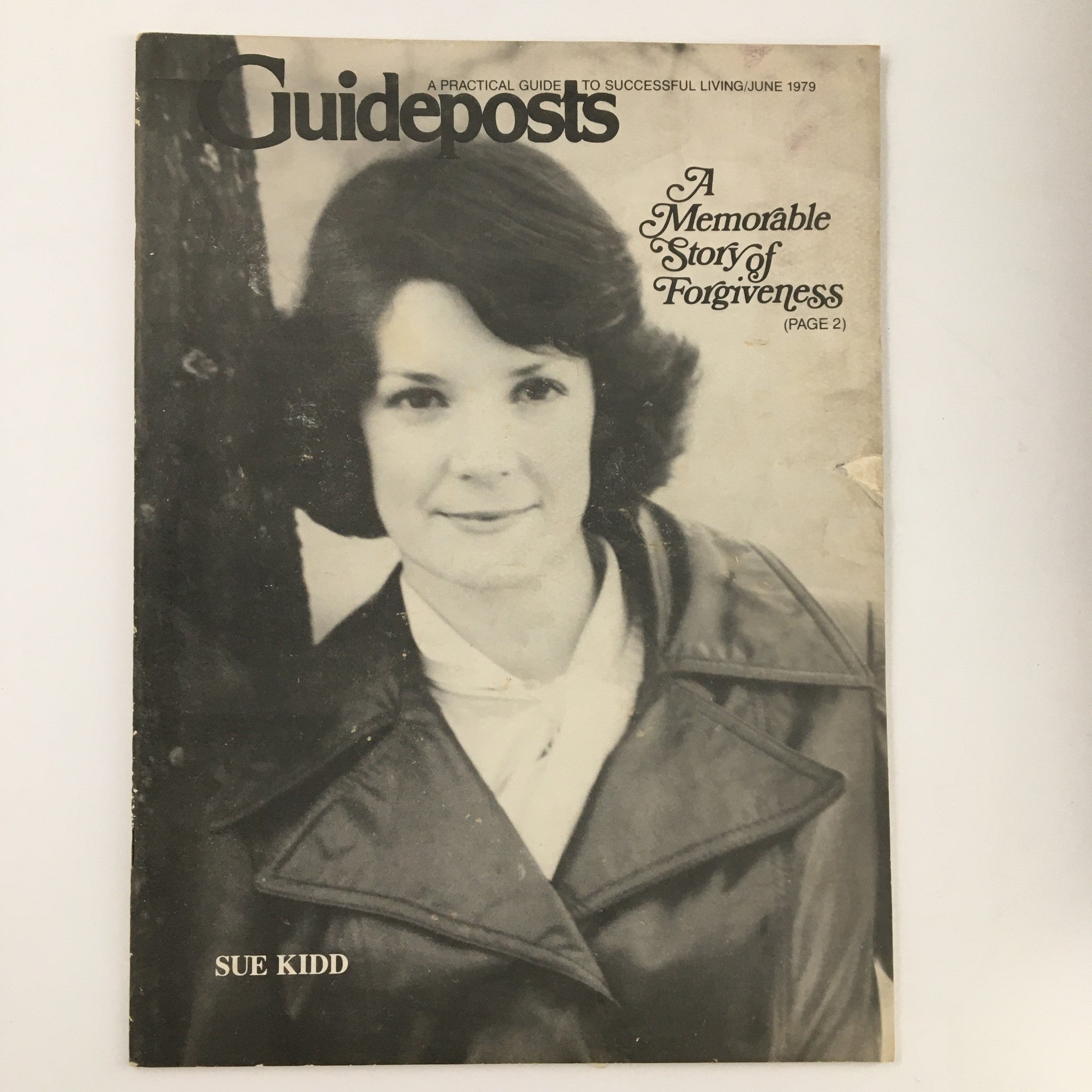 Cover of Guideposts Magazine June 1979 featuring a portrait of Sue Kidd, titled 'A Memorable Story of Forgiveness'.