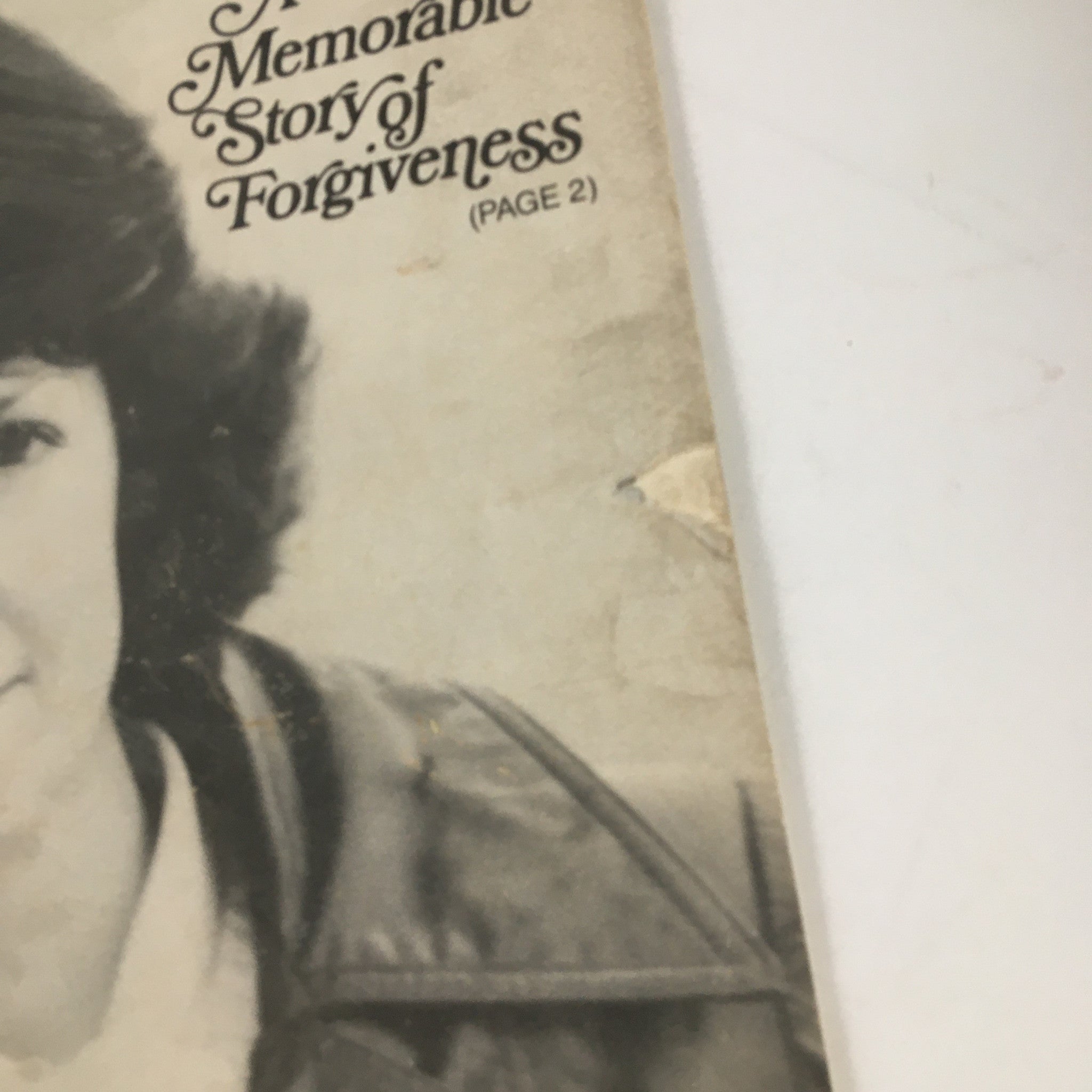 Close-up of Guideposts Magazine June 1979 cover with the title 'A Memorable Story of Forgiveness' and an image of Sue Kidd.