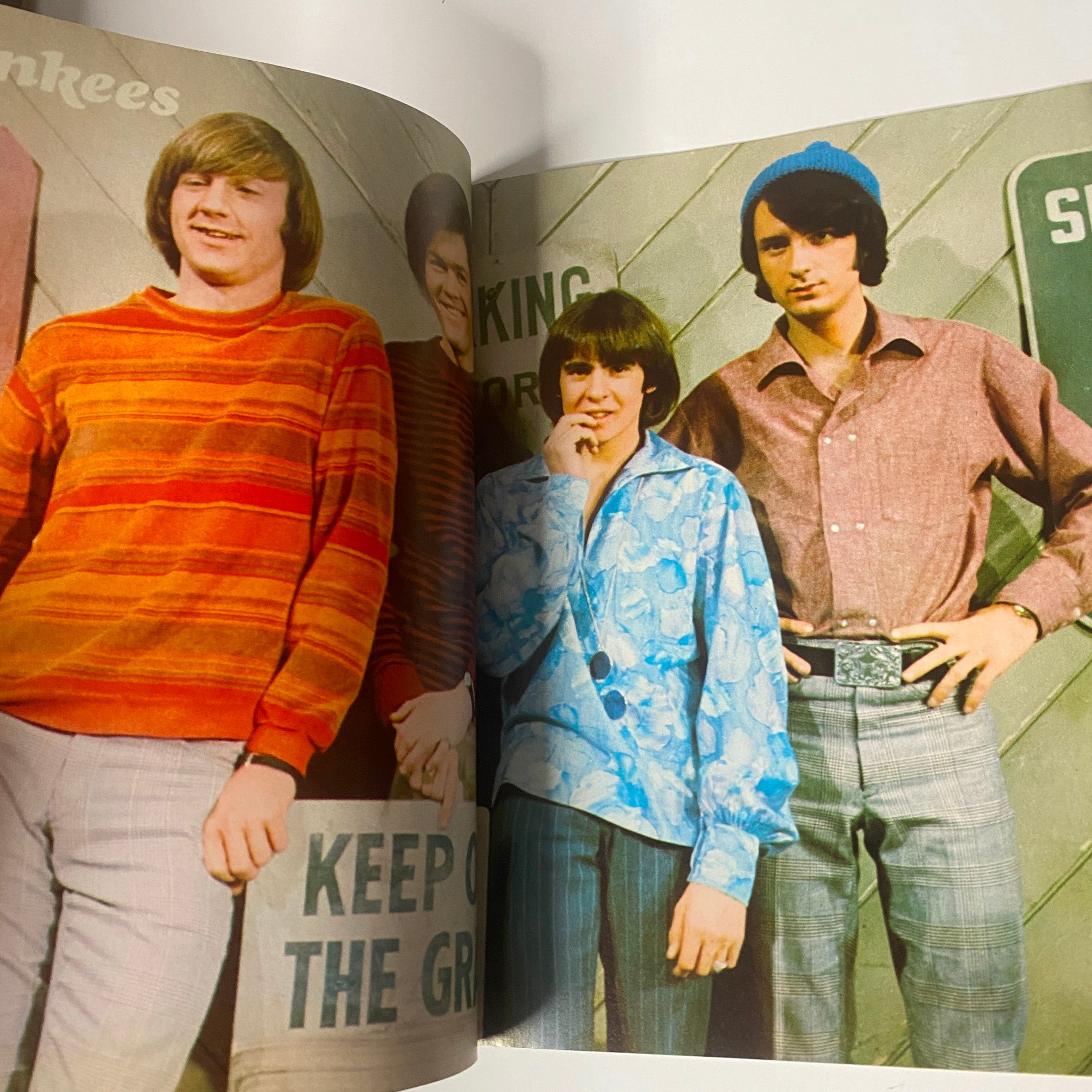 Image from TeenSet Magazine May 1967 Vol 3 No. 5 showing The Monkees posing casually, capturing the essence of 1960s youth culture and fashion.