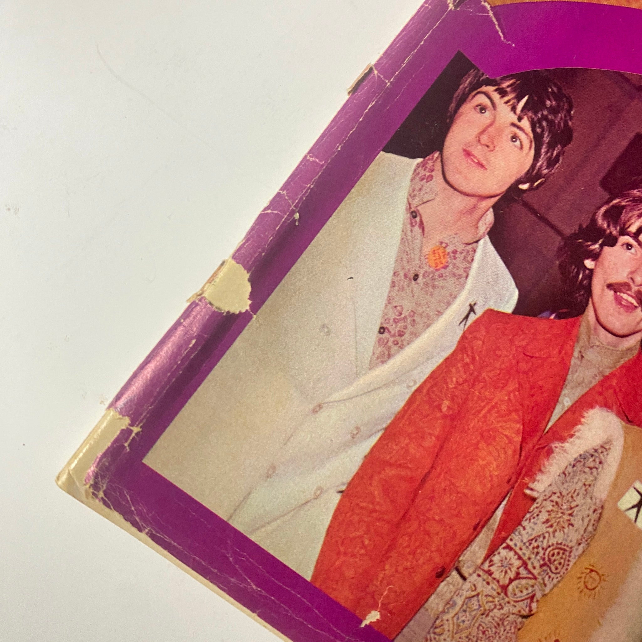 Close-up image of Teen Set Magazine November 1967, showcasing a detailed view of The Beatles' fashion and expressions.