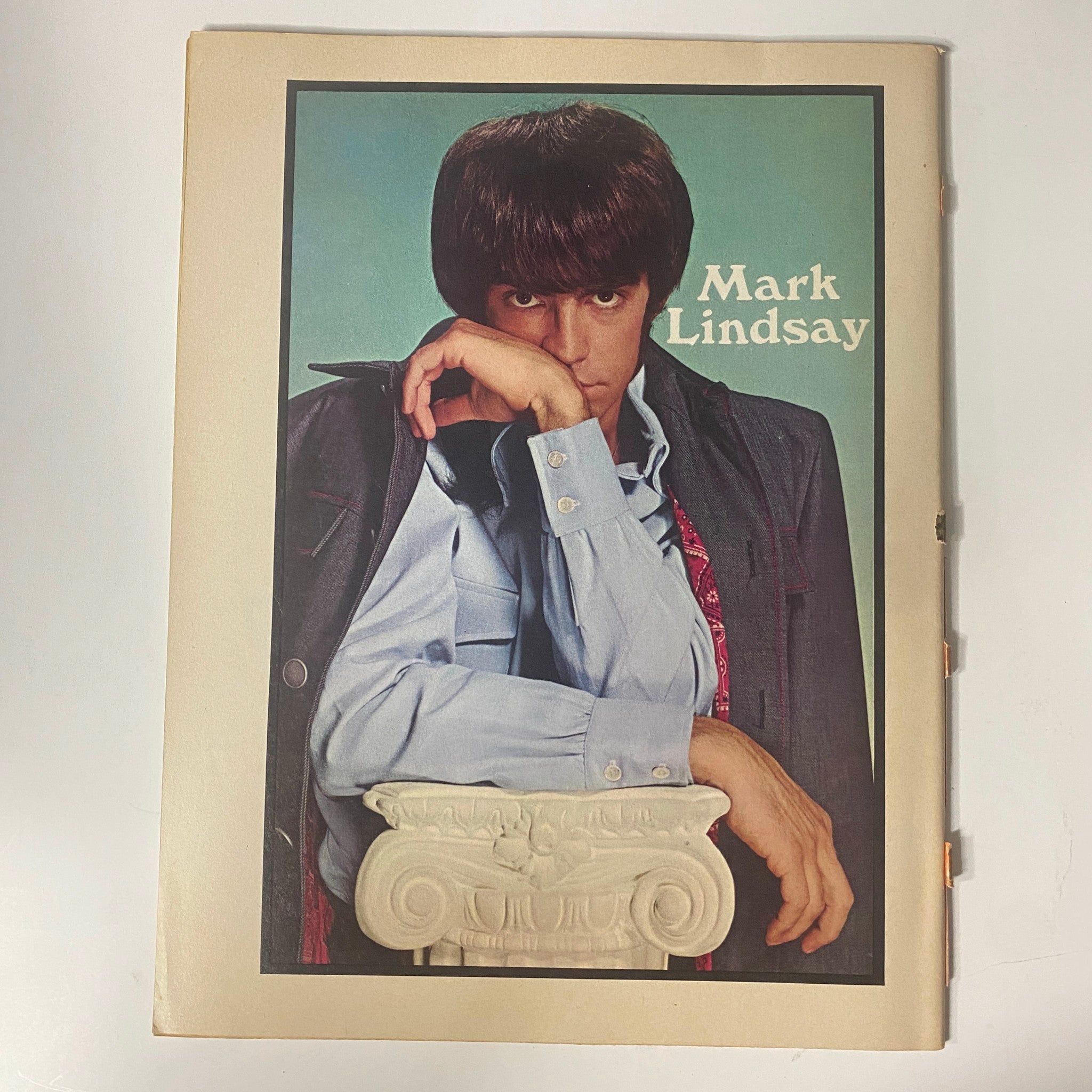 Cover photo of Mark Lindsay from Teen Set Magazine November 1967, highlighting the famed pop artist and his iconic style during the height of the 1960s music scene.