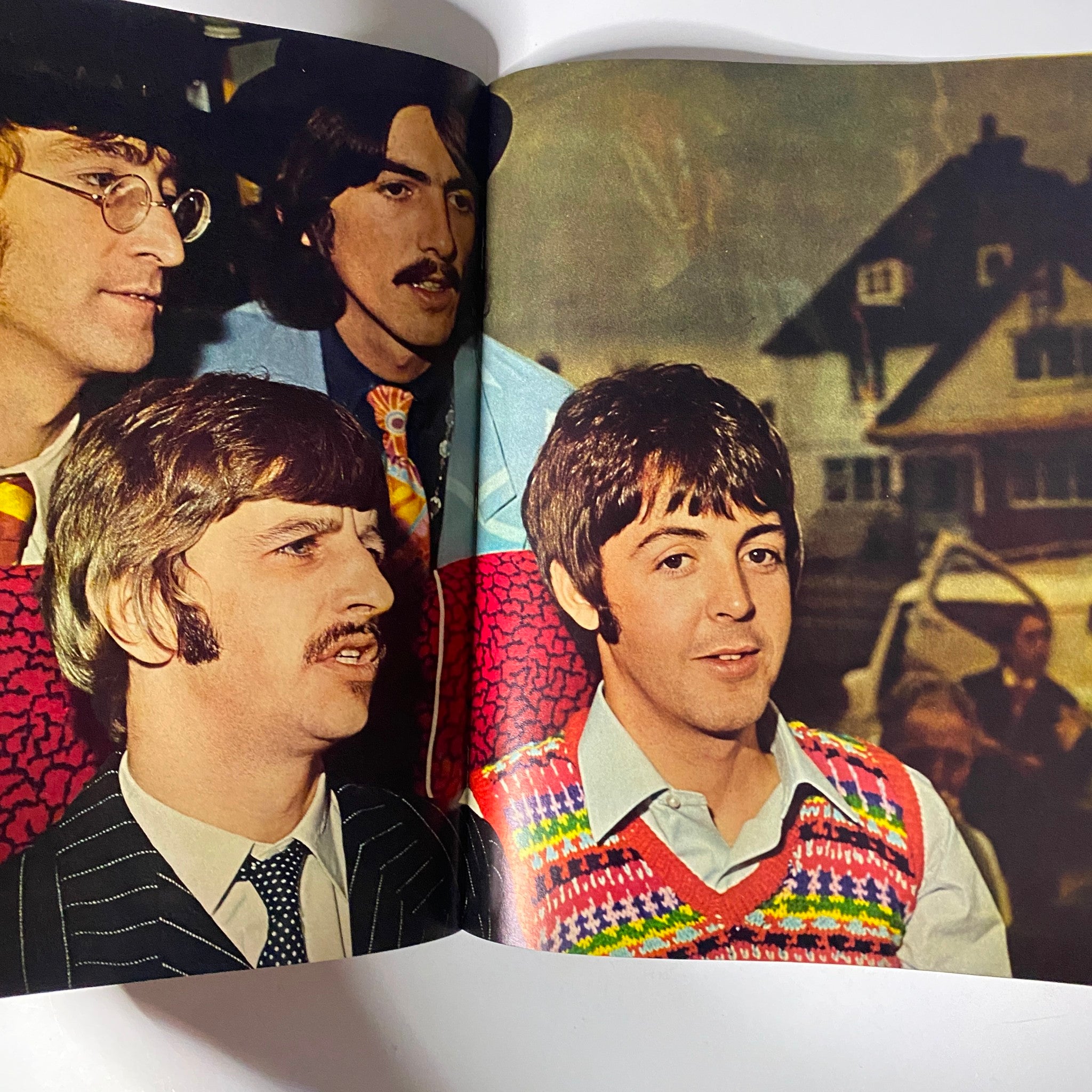Inside spread of TeenSet Magazine March 1968 displaying a photograph of The Beatles with John Lennon, George Harrison, Paul McCartney, and Ringo Starr, capturing the essence of 1960s pop culture.