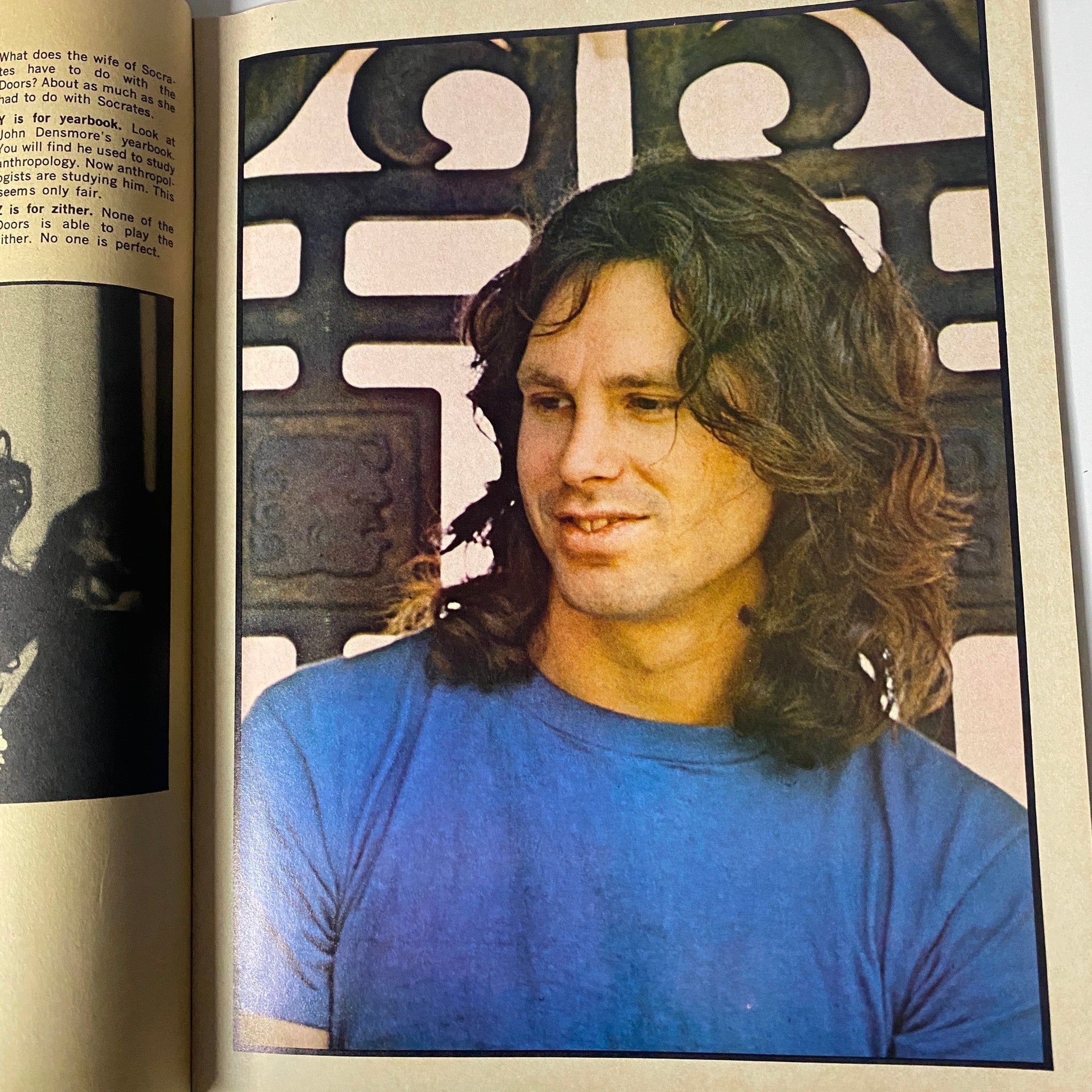 Image of Jim Morrison from TeenSet Magazine July 1968, capturing the essence of the late 1960s rock scene with a candid photograph.