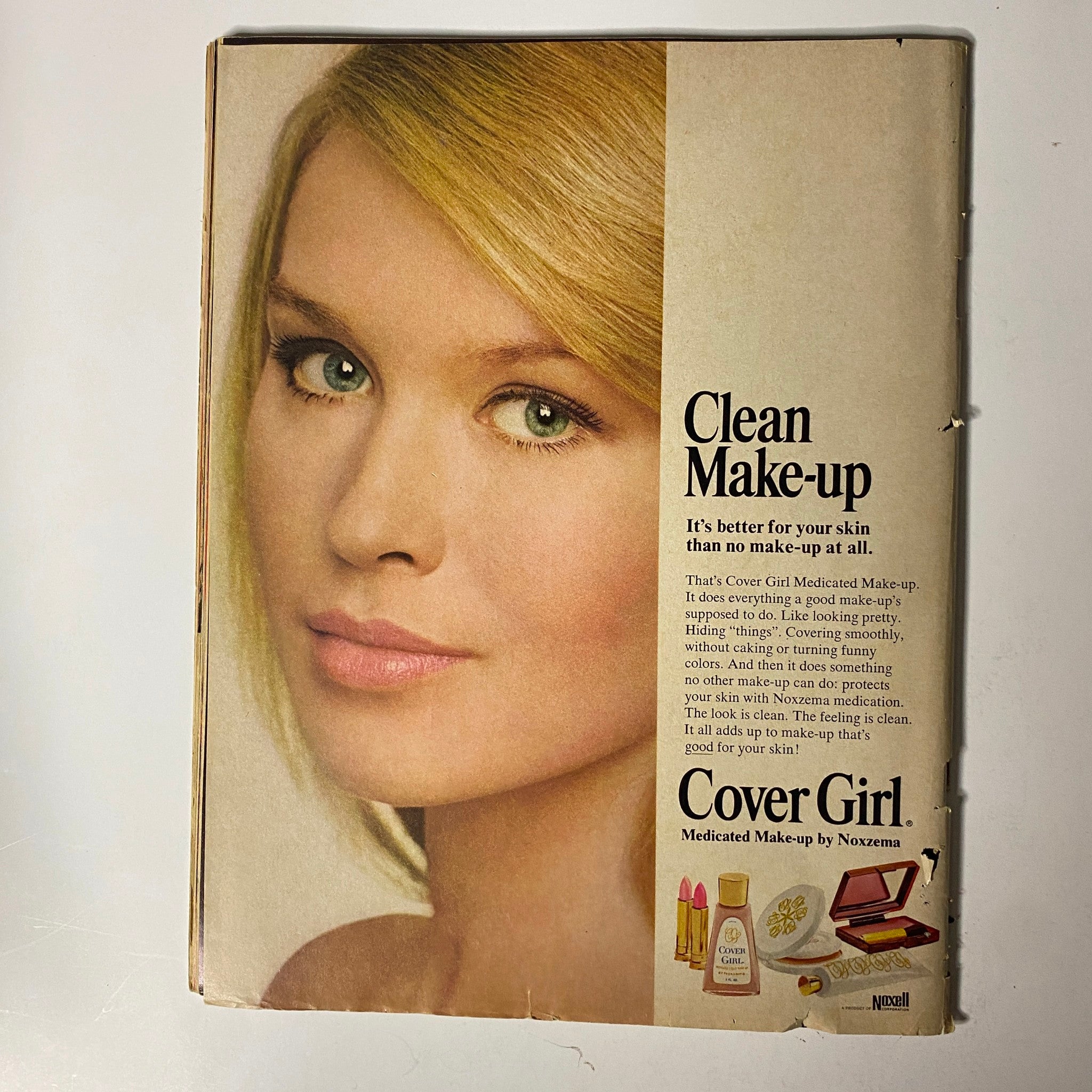 Clean Make-up advertisement by Cover Girl featured in TeenSet Magazine September 1968, promoting skincare benefits and makeup products for a fresh look.