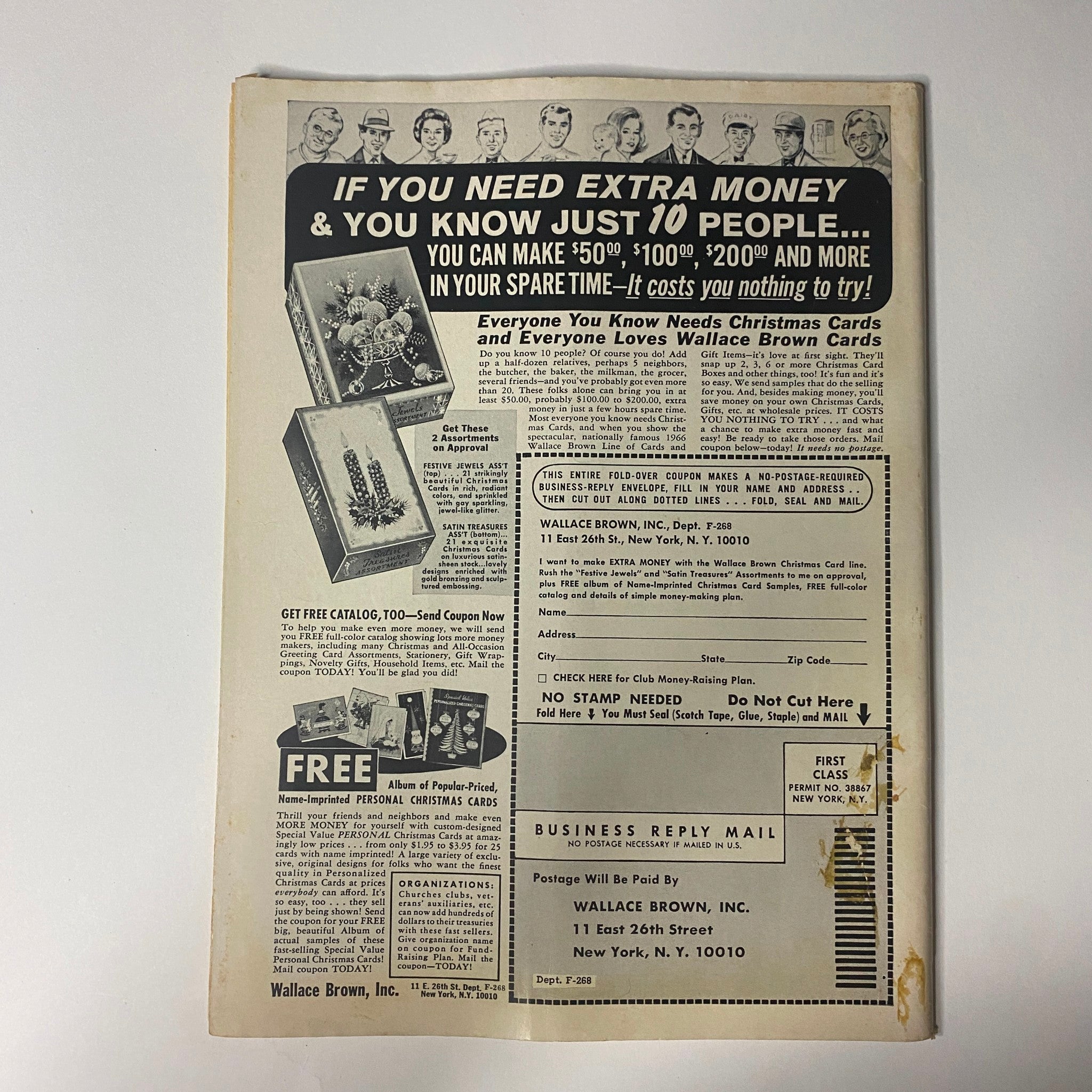 Back cover of For Teens Only Magazine, October 1966, Vol 5 No. 1, featuring advertisements and additional Beatles imagery.