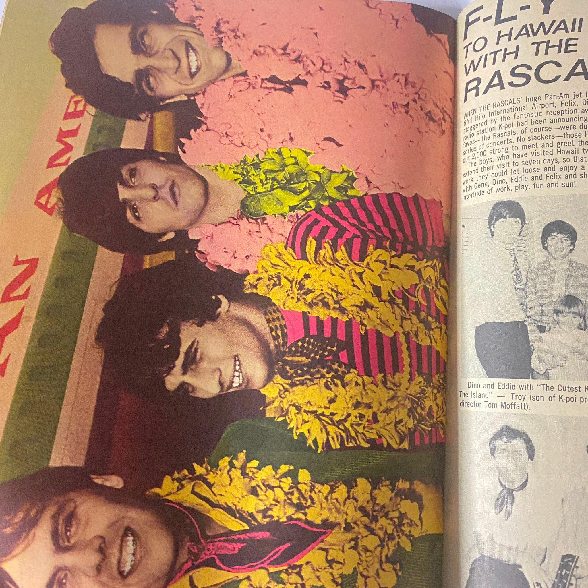 16 Magazine December 1967 with The Rascals wearing floral shirts, capturing the fun and colorful fashion of the era.