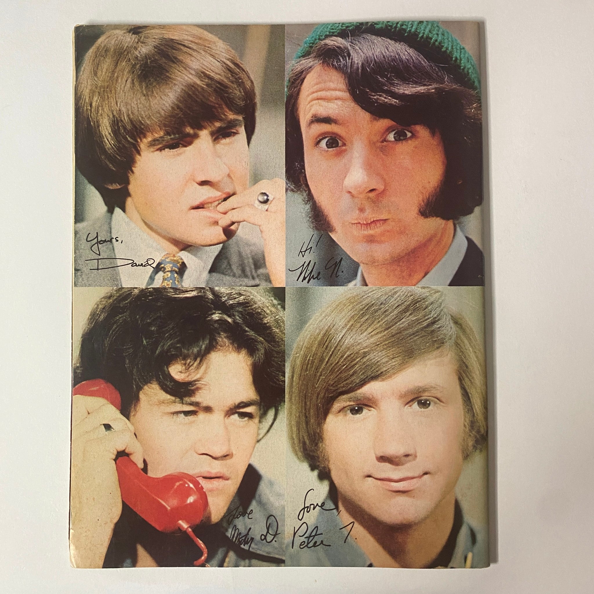 16 Magazine December 1967 showcasing individual portraits of notable members including Davy Jones, showcasing their iconic hairstyles and expressions.