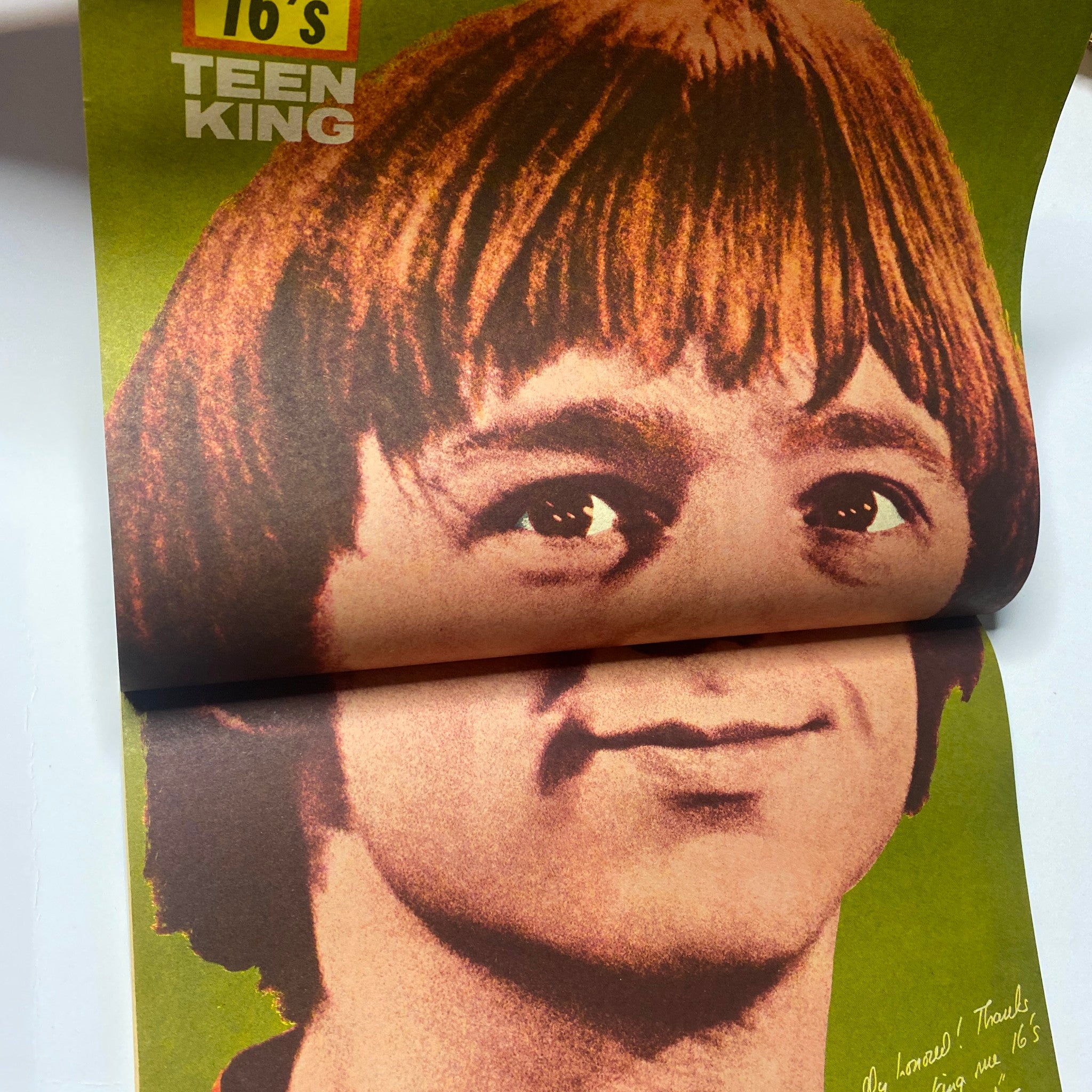16 Magazine January 1968 Vol 9 No. 8 features a young teen idol with an iconic hairstyle, showcasing the vibrant teen culture of the late 1960s.