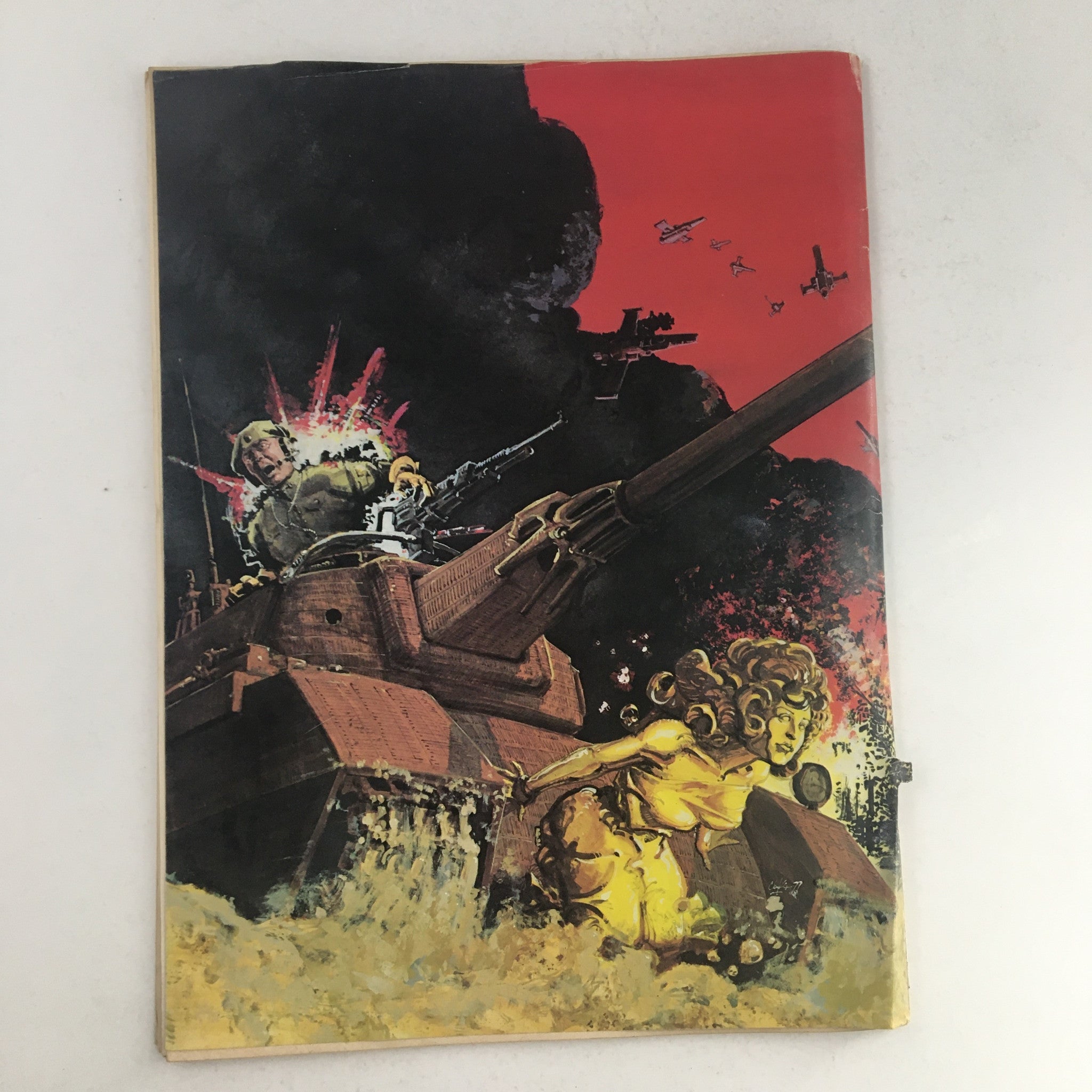 Heavy Metal Magazine December 1977 - Vuzz Chapter 2 by Druillet showcasing the striking cover art with a tank and dramatic colors.