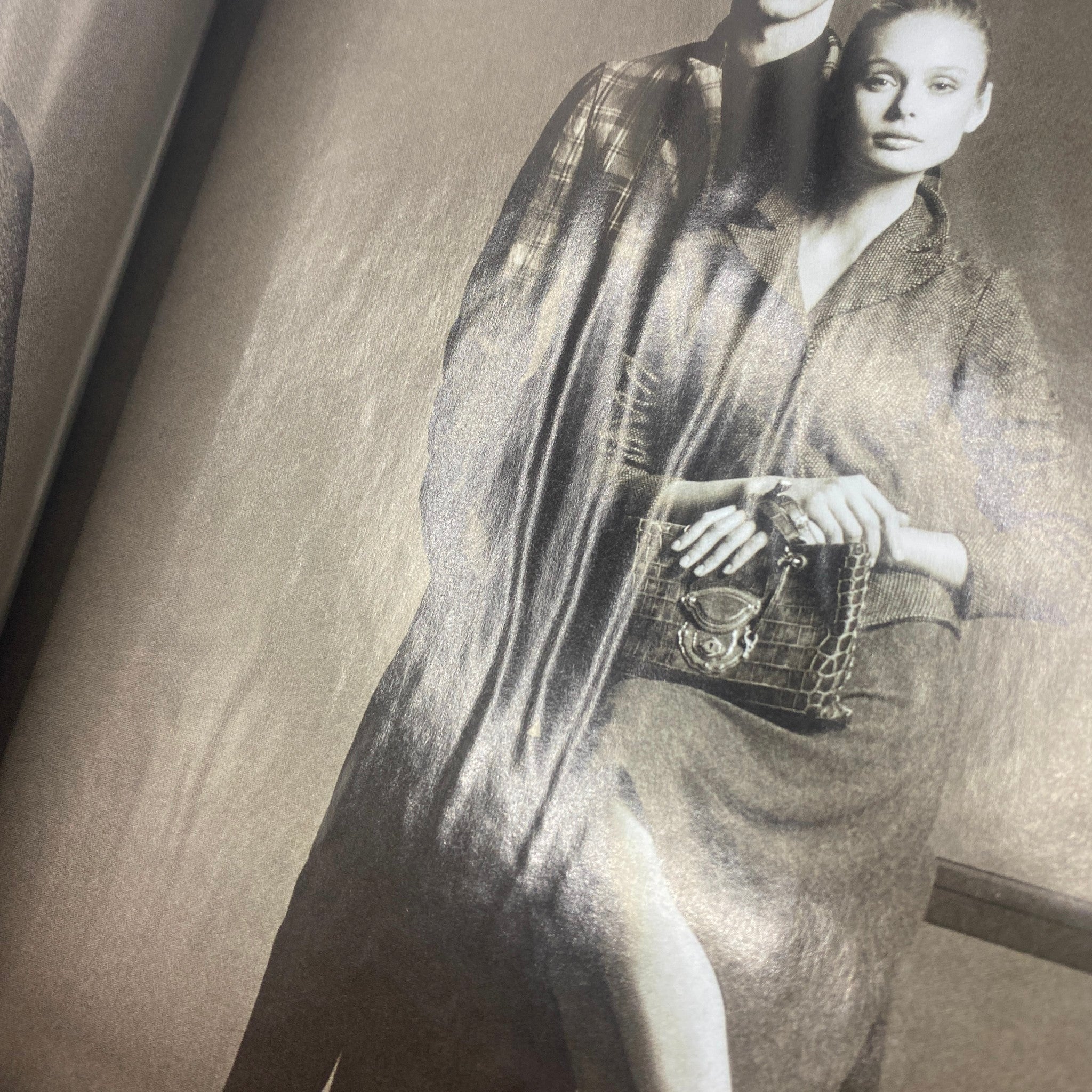 Interior page from Elle Magazine August 2006 featuring a black and white fashion photograph, reflecting vintage style.