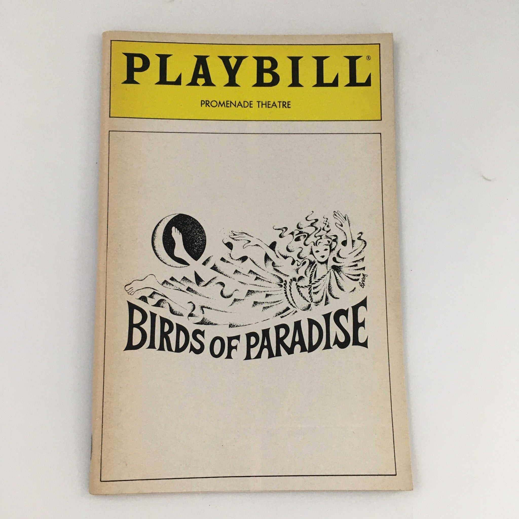 1987 Playbill for Birds of Paradise featuring the Promenade Theatre cover art.