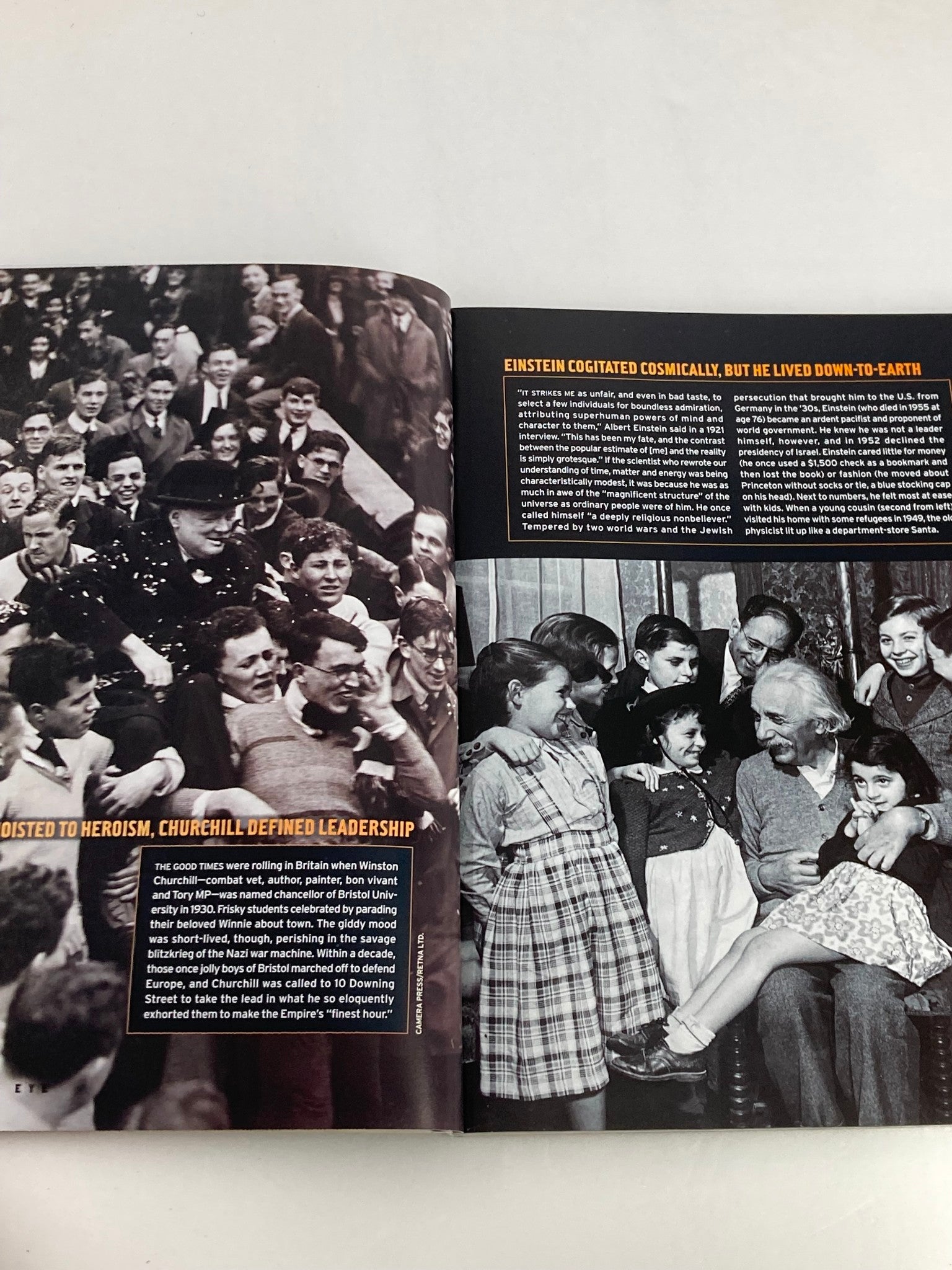 People Weekly Magazine 1998 image showcasing Albert Einstein with children, highlighting his impact on science and education.