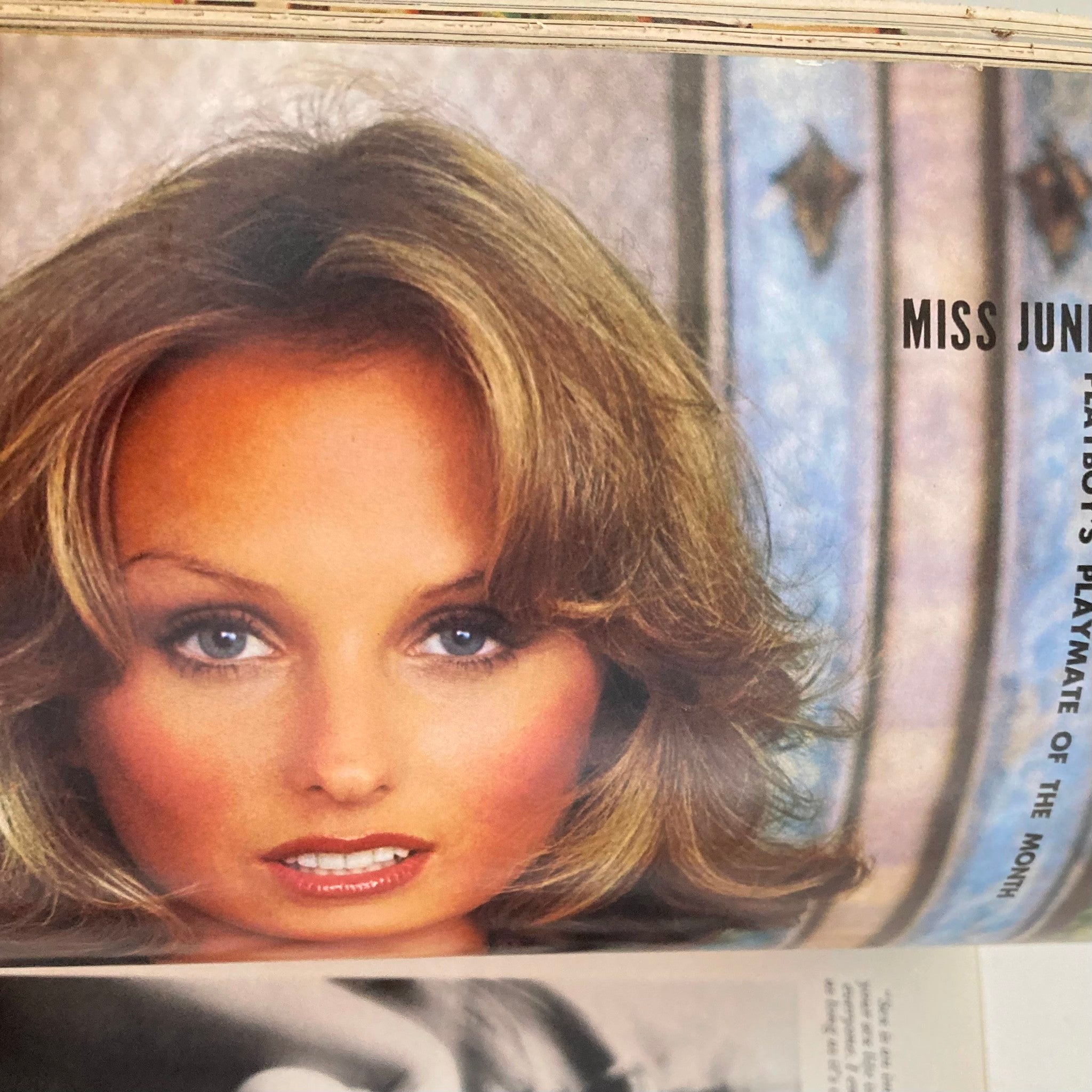 Inside the June 1976 issue of Playboy Magazine, highlighting a stunning portrait of a Playmate of the Month.