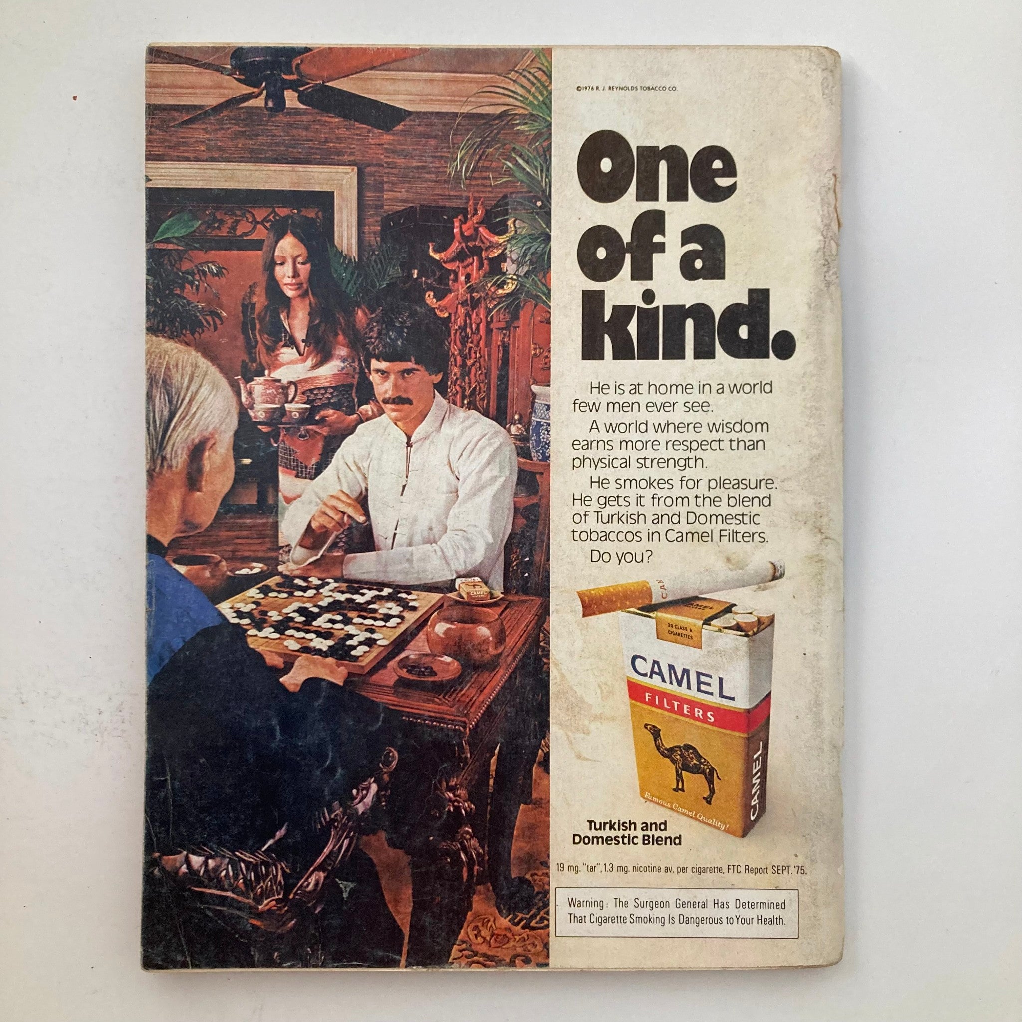 Back cover of the June 1976 Playboy Magazine, displaying an advertisement with a vintage aesthetic.