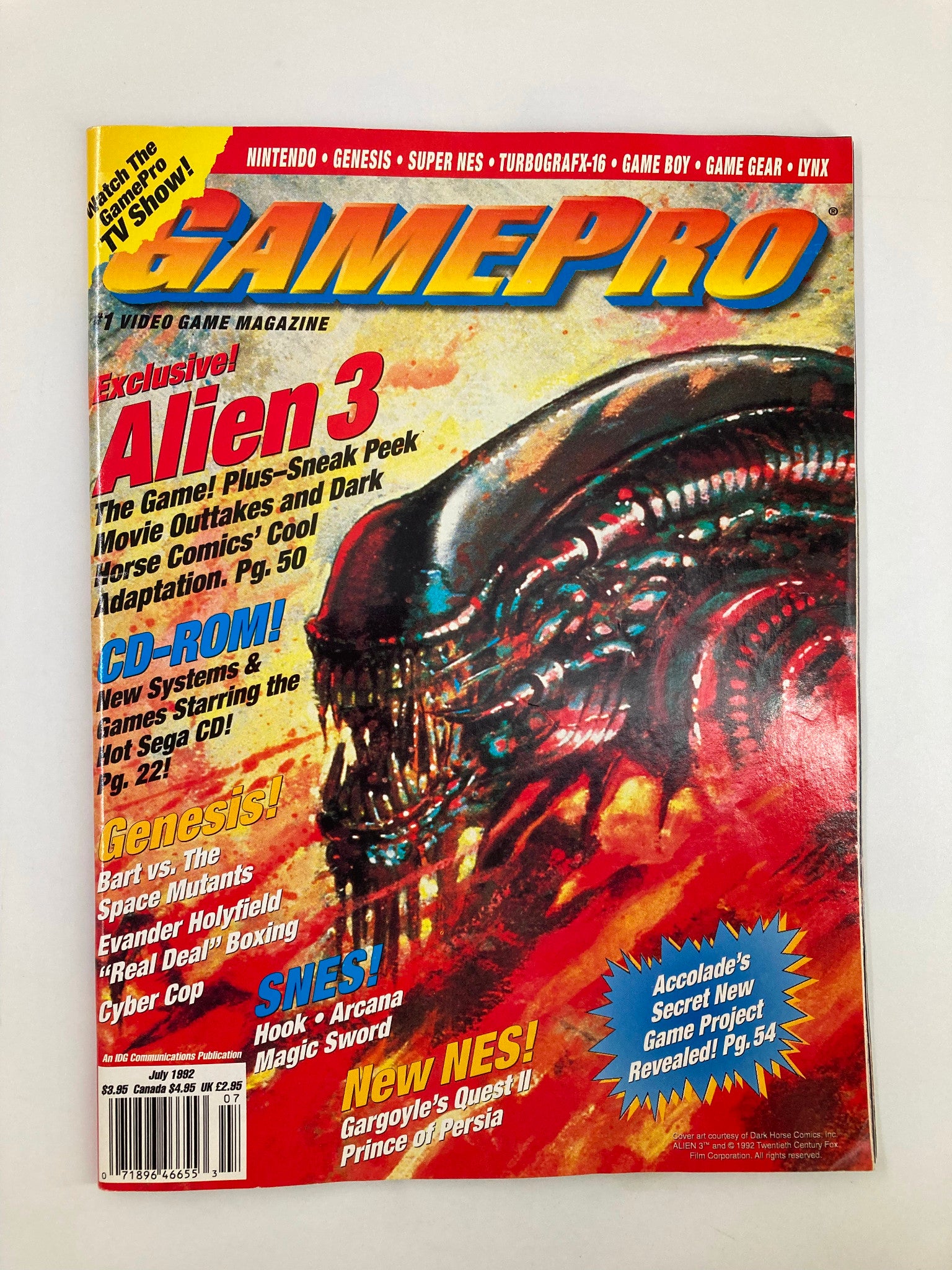 GamePro Magazine July 1992 - Alien 3