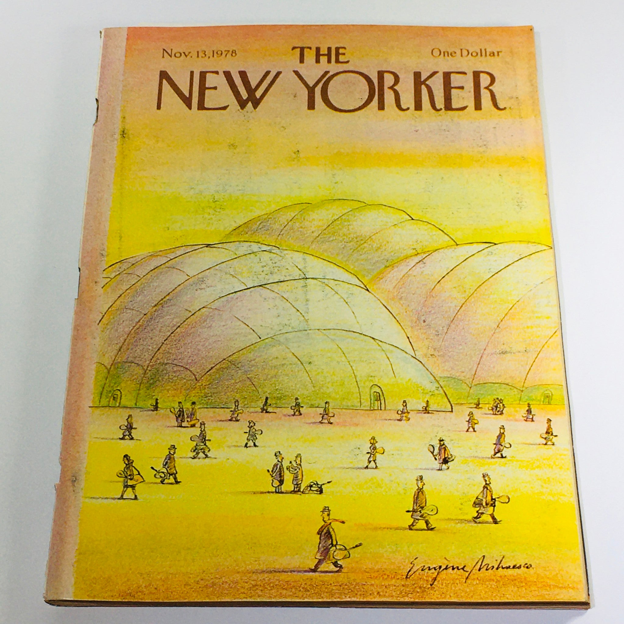 Cover of The New Yorker, November 13, 1978, featuring a colorful theme illustration by Eugene Mihaesco, depicting a vibrant outdoor scene with figures and unique architecture.