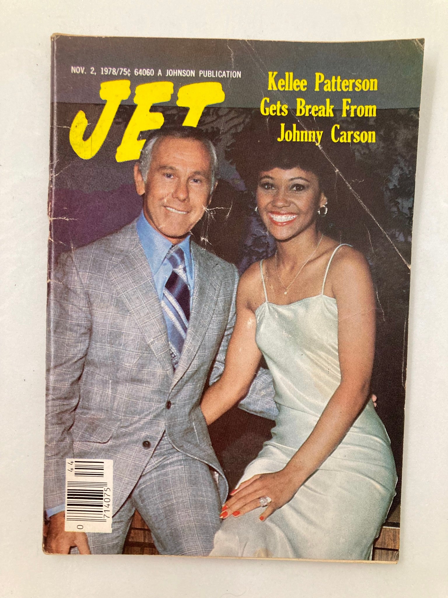 Cover of VTG Jet Magazine November 2 1978 featuring Kellee Patterson and Johnny Carson, showcasing an iconic moment with Kellee Patterson receiving a break from Johnny Carson.