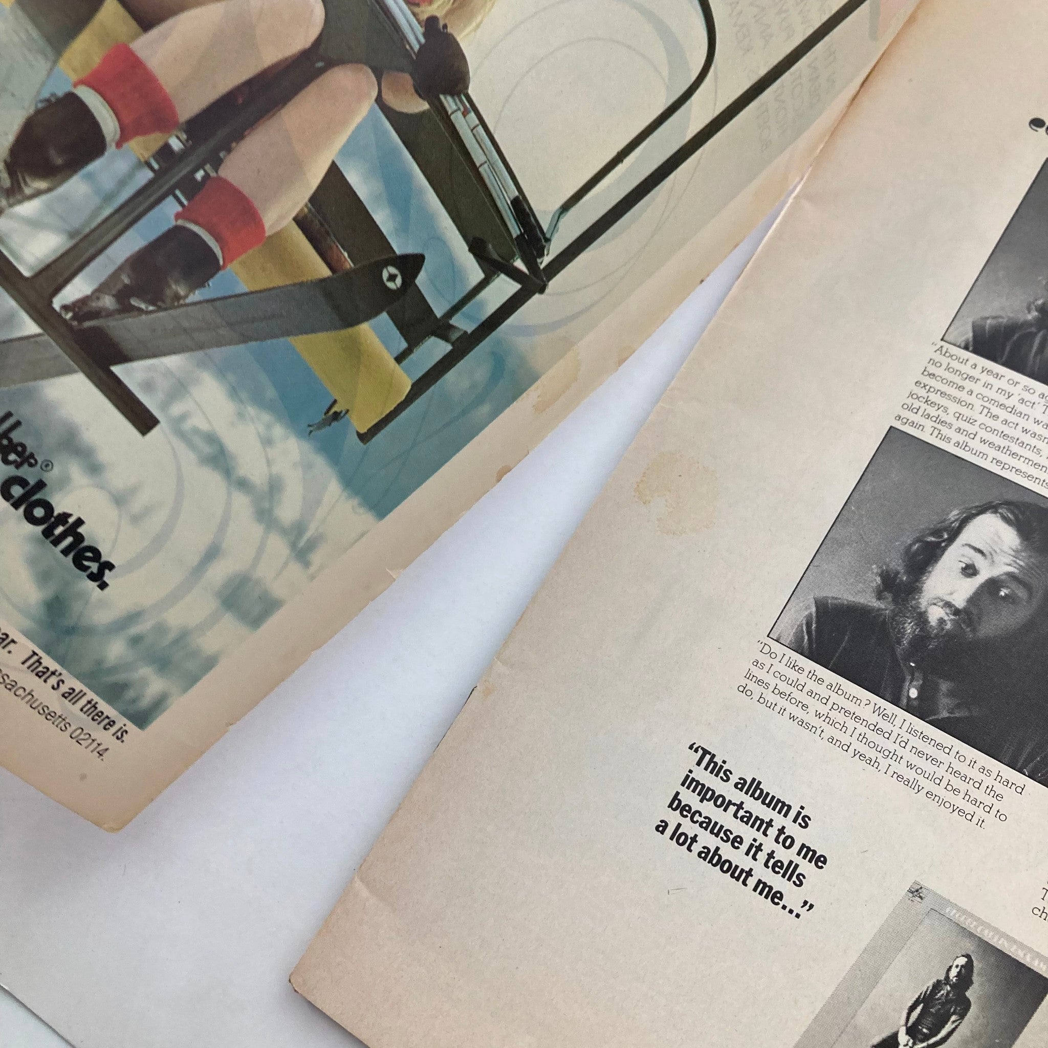 Inside view of the Vintage National Lampoon Magazine April 1972 Collegiate Songbook showcasing article content and imagery.