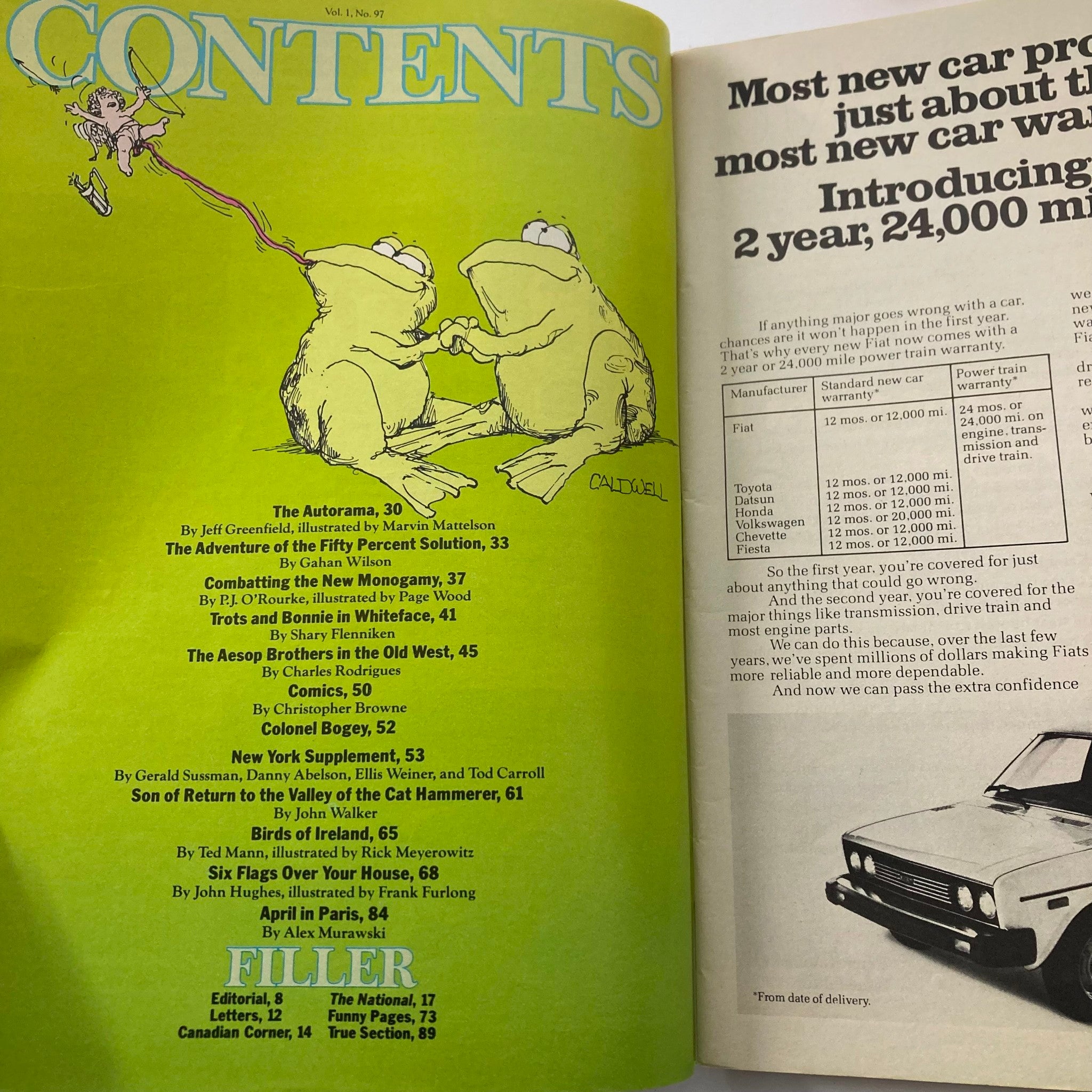 Vtg National Lampoon Magazine April 1978 Featuring The Aesop Brothers in Old West No Label