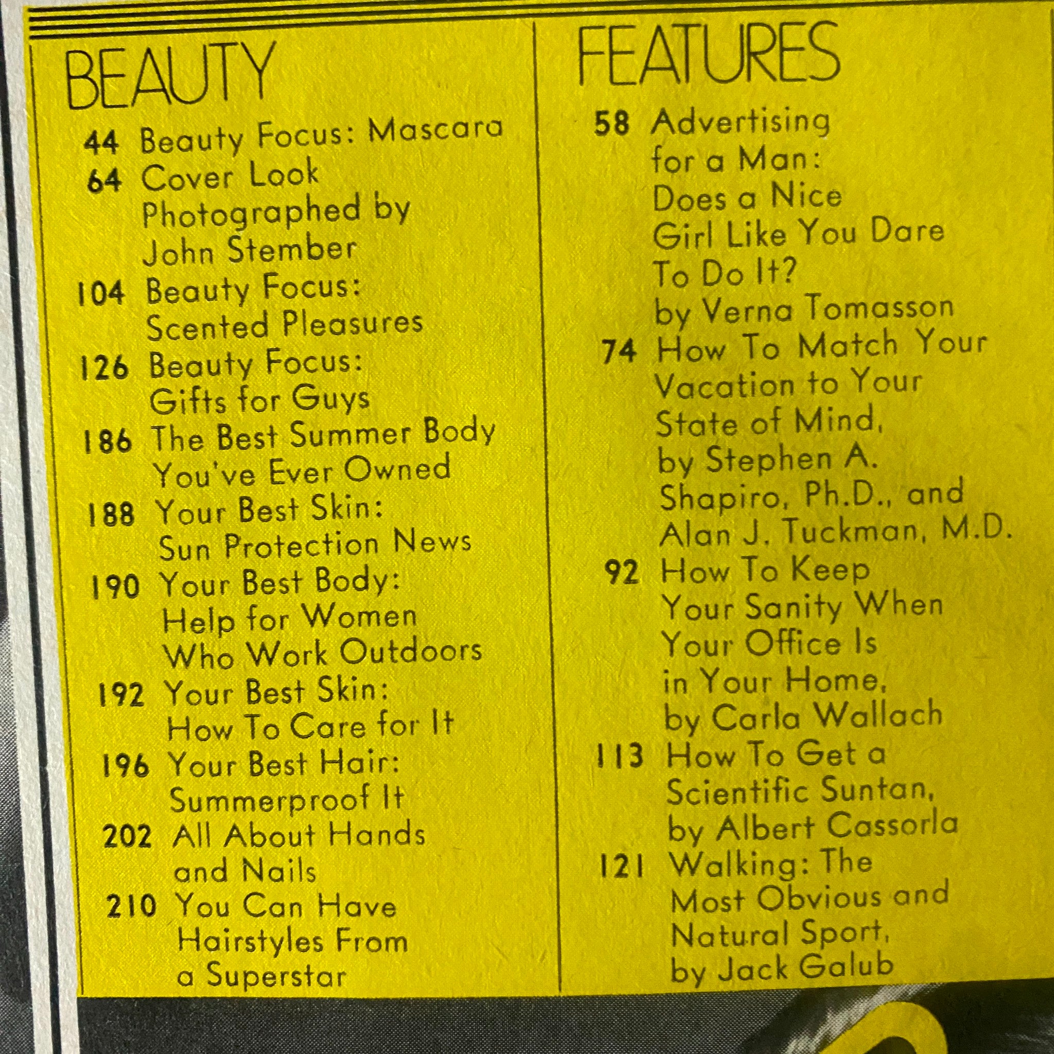Glamour Magazine June 1978 Shaun Casey Cover No Label