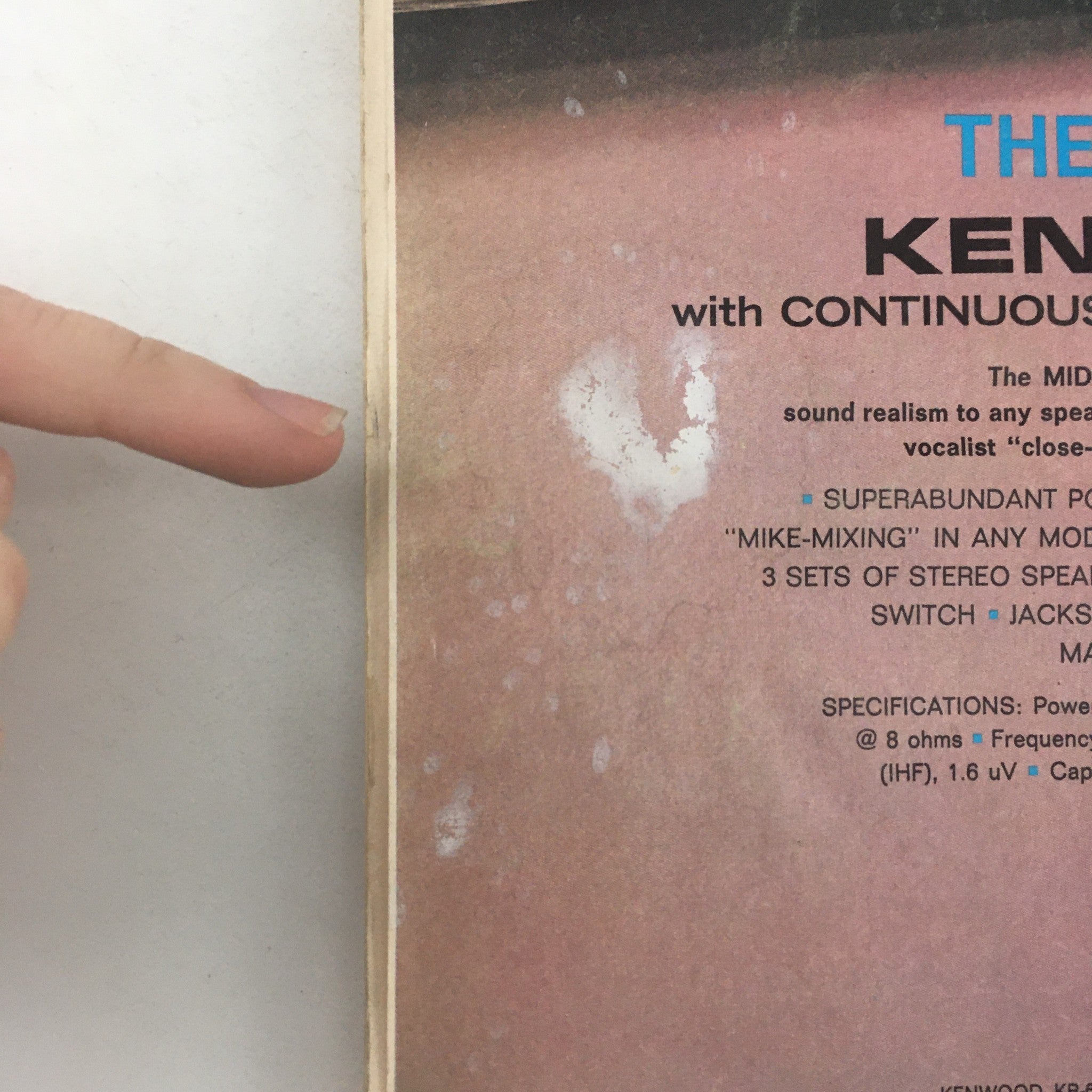 Close-up of the spine and back cover of the September 1971 issue of High Fidelity magazine, showcasing additional content related to the New JFK Center. The image features visible wear and tear, illustrating its vintage condition.