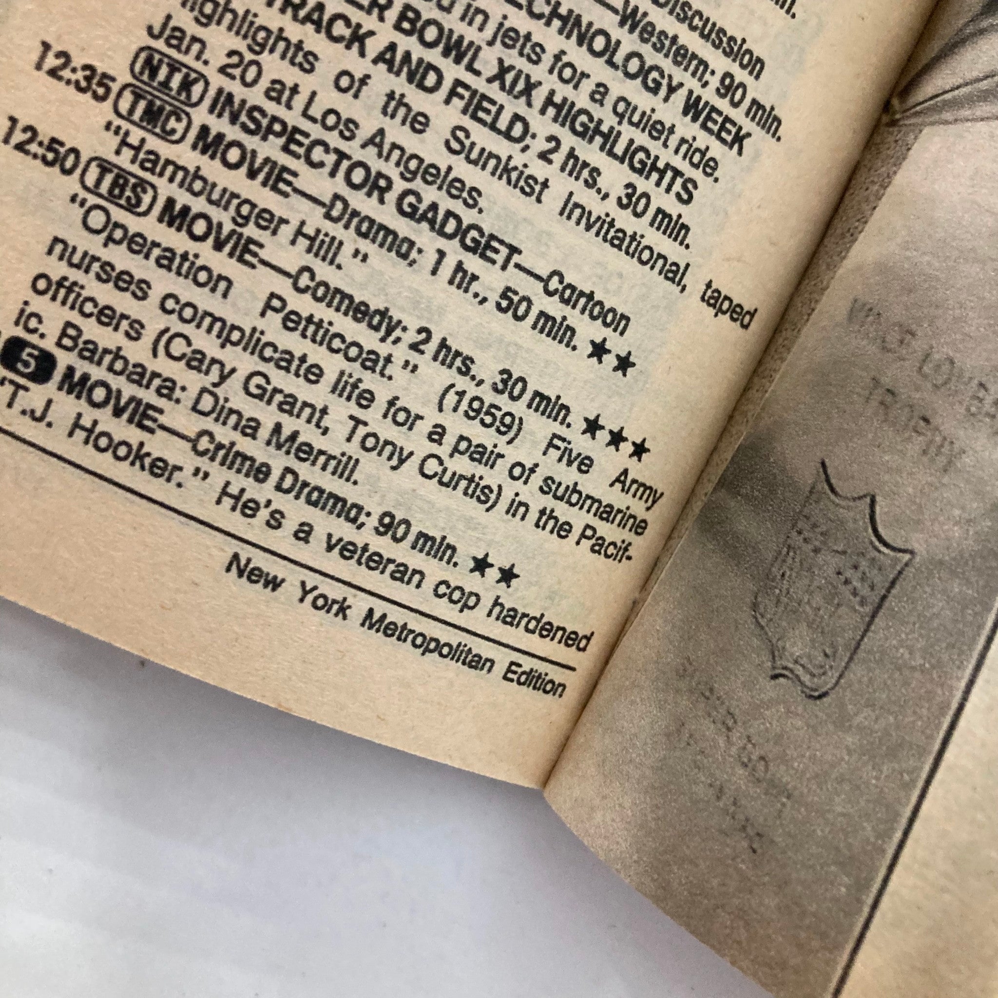 Interior page of the TV Guide Magazine January 21 1989, showing a schedule of television programming, including shows and movies, reflecting the entertainment landscape of the late 1980s.
