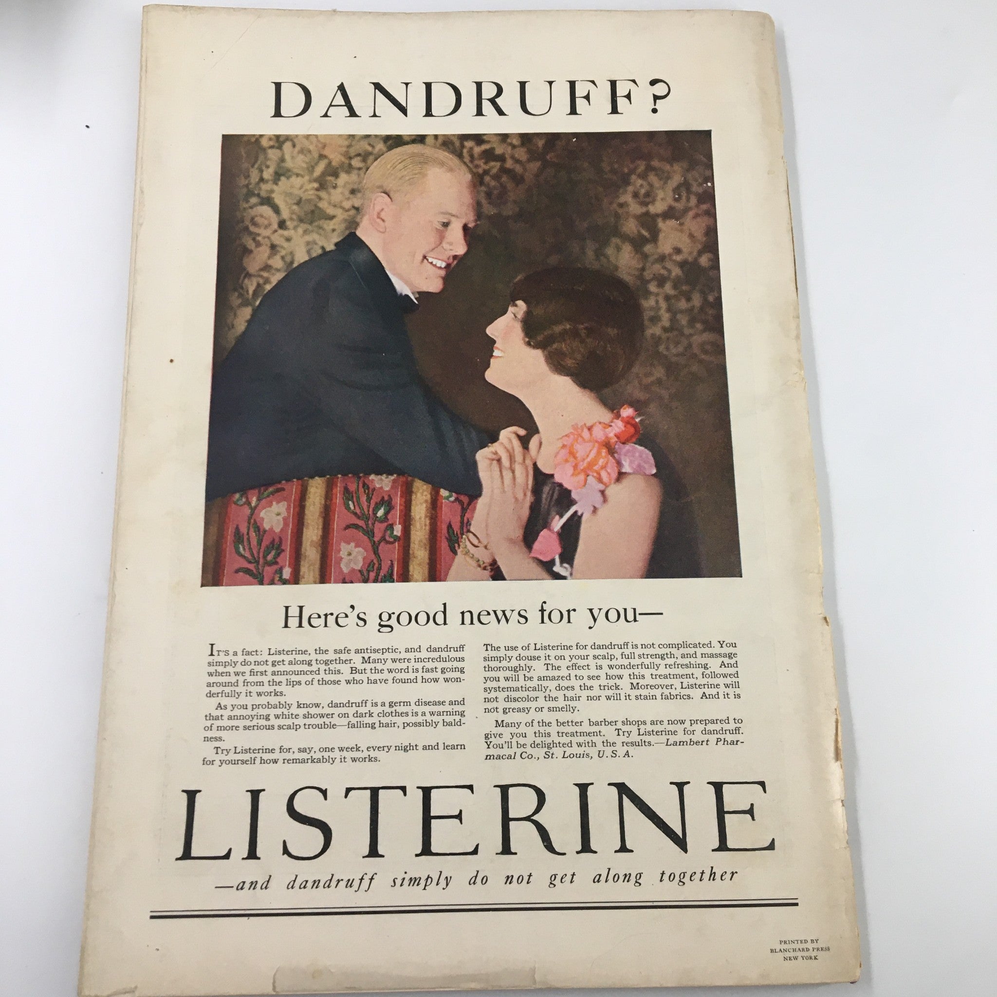 Cover of The Spur Magazine, November 1, 1926, featuring a vintage advertisement for Listerine. The image depicts a man and woman in 1920s fashion, highlighting themes of beauty and personal care from the era.