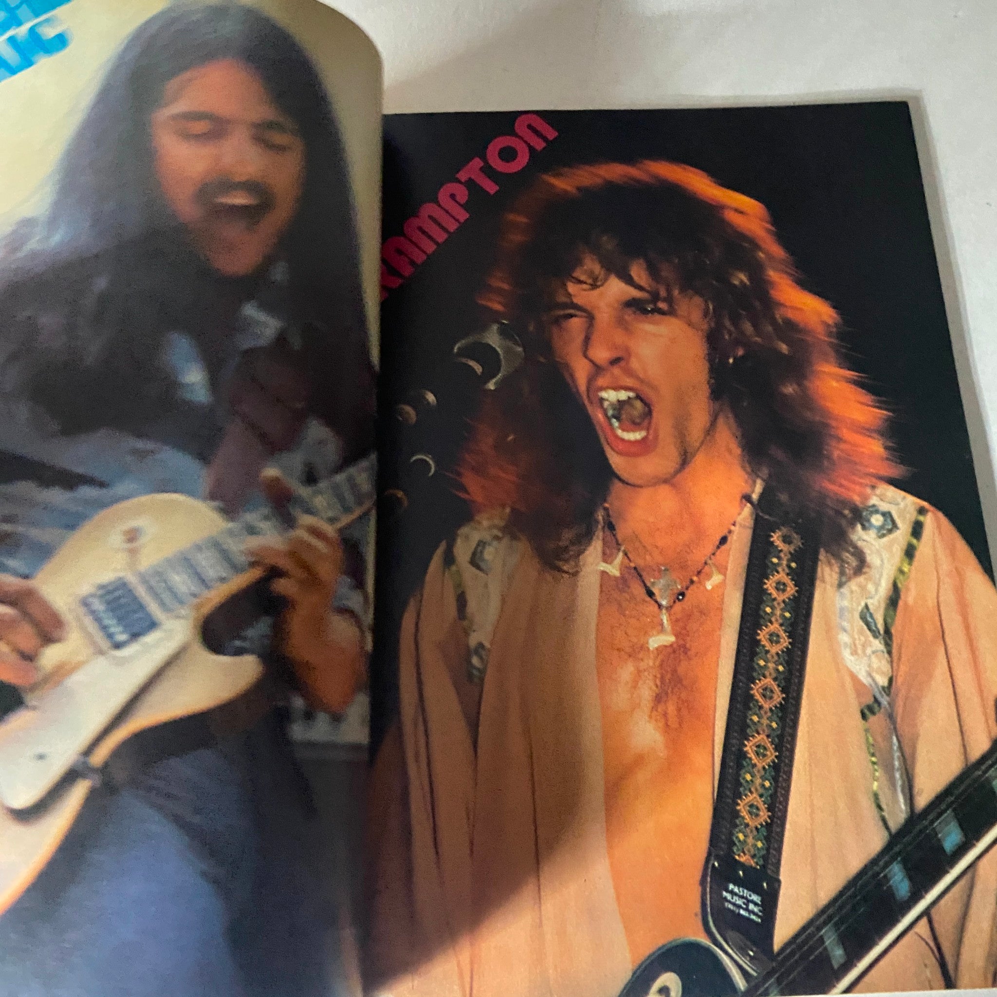 A photo spread from VTG Rock Magazine January 1978 featuring musicians performing, highlighting the energy of rock music.
