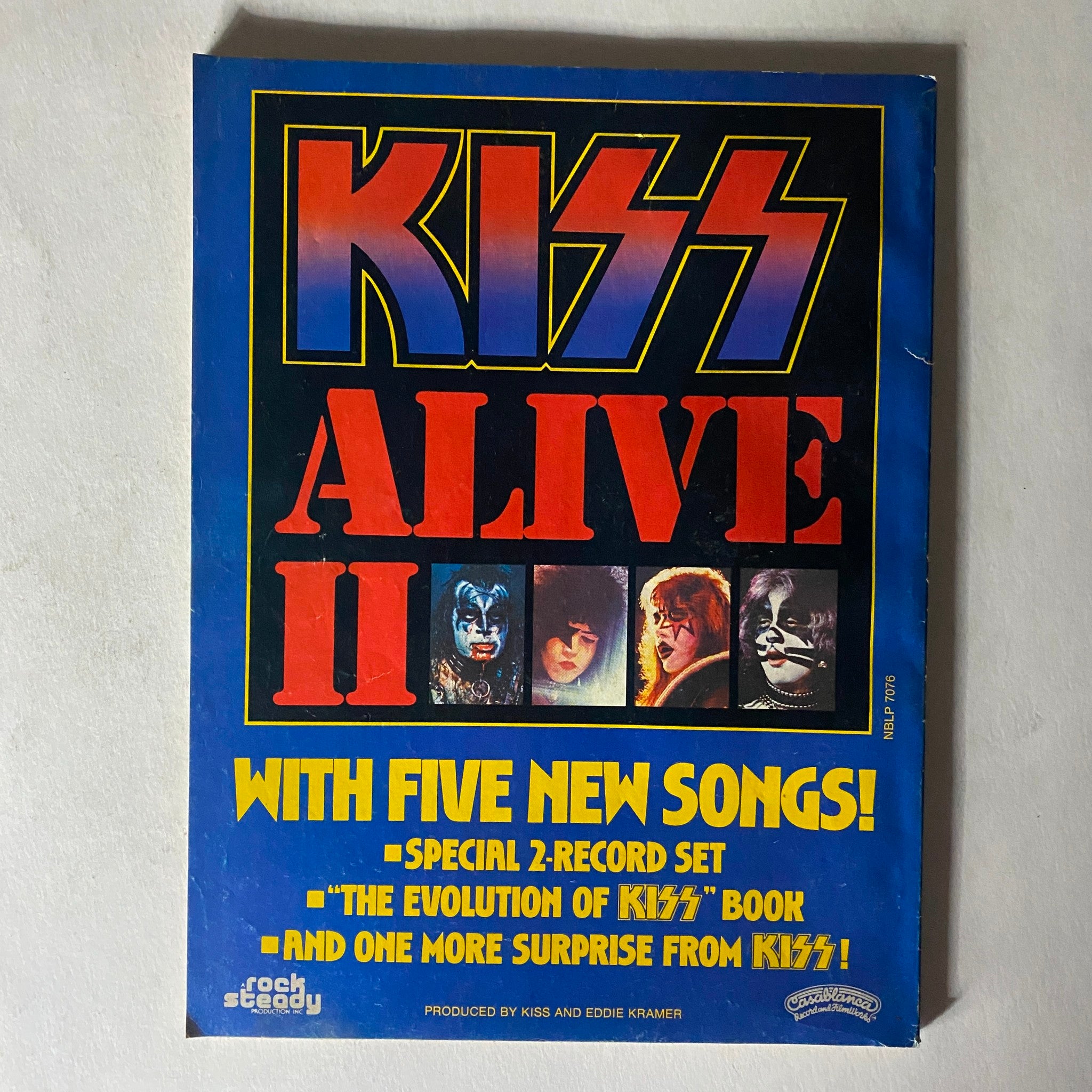 VTG Rock Magazine January 1978 showcasing the album cover of 'Kiss Alive II', featuring the legendary band's promotional graphics.