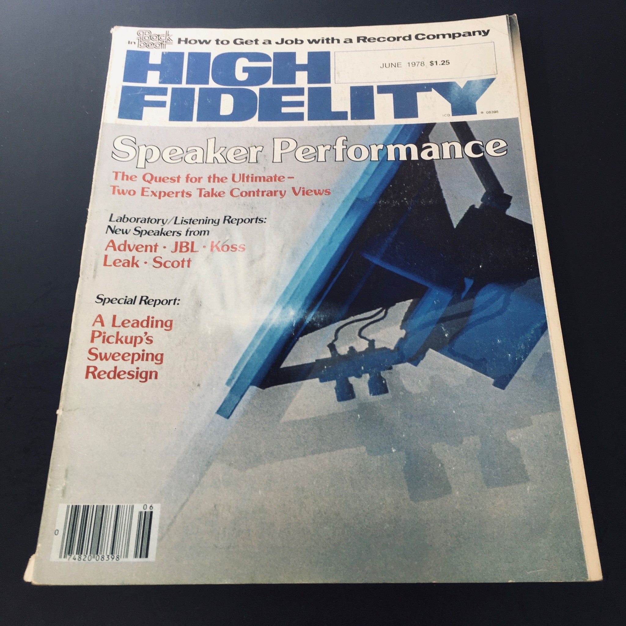 Cover of High Fidelity Magazine from June 1978, featuring the title and a special report on speaker performance and a leading pickup's sweeping redesign.
